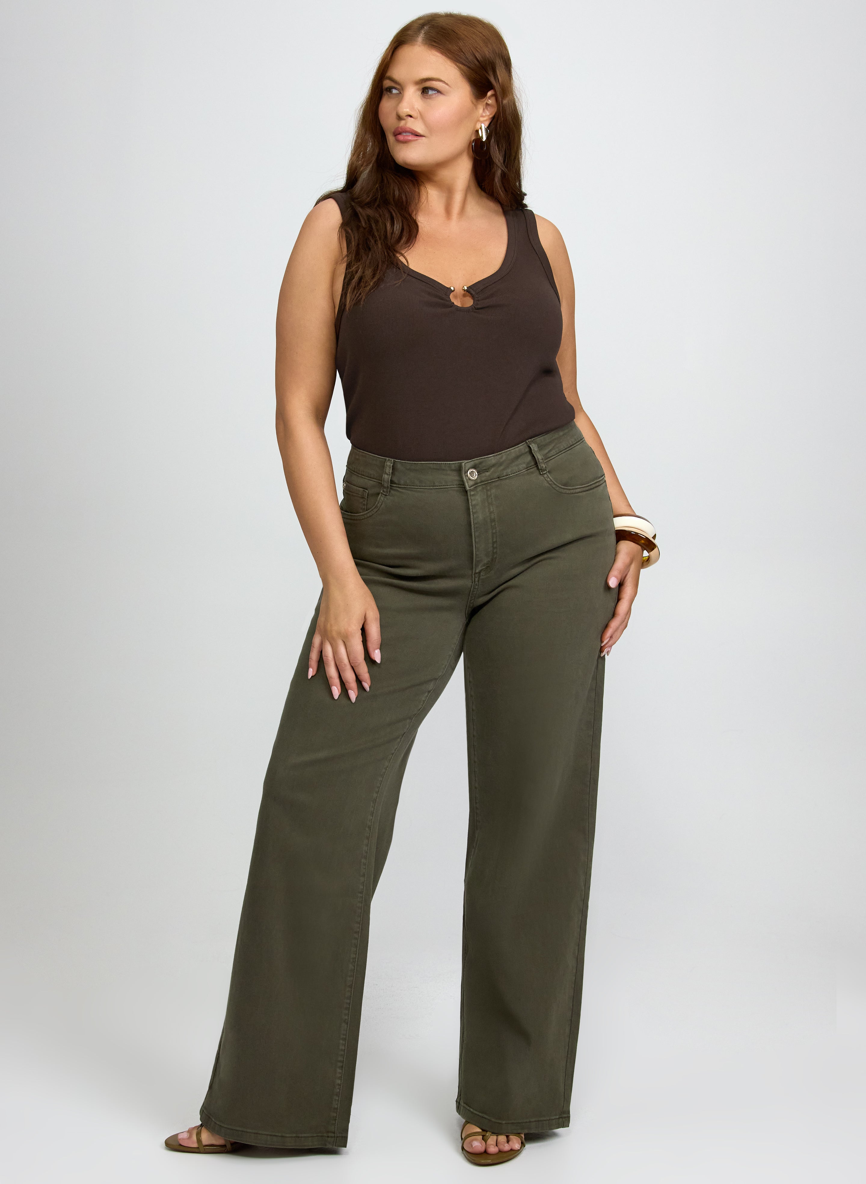 Joseph Ribkoff - Wide-Leg Denim Pants-Tactilefable