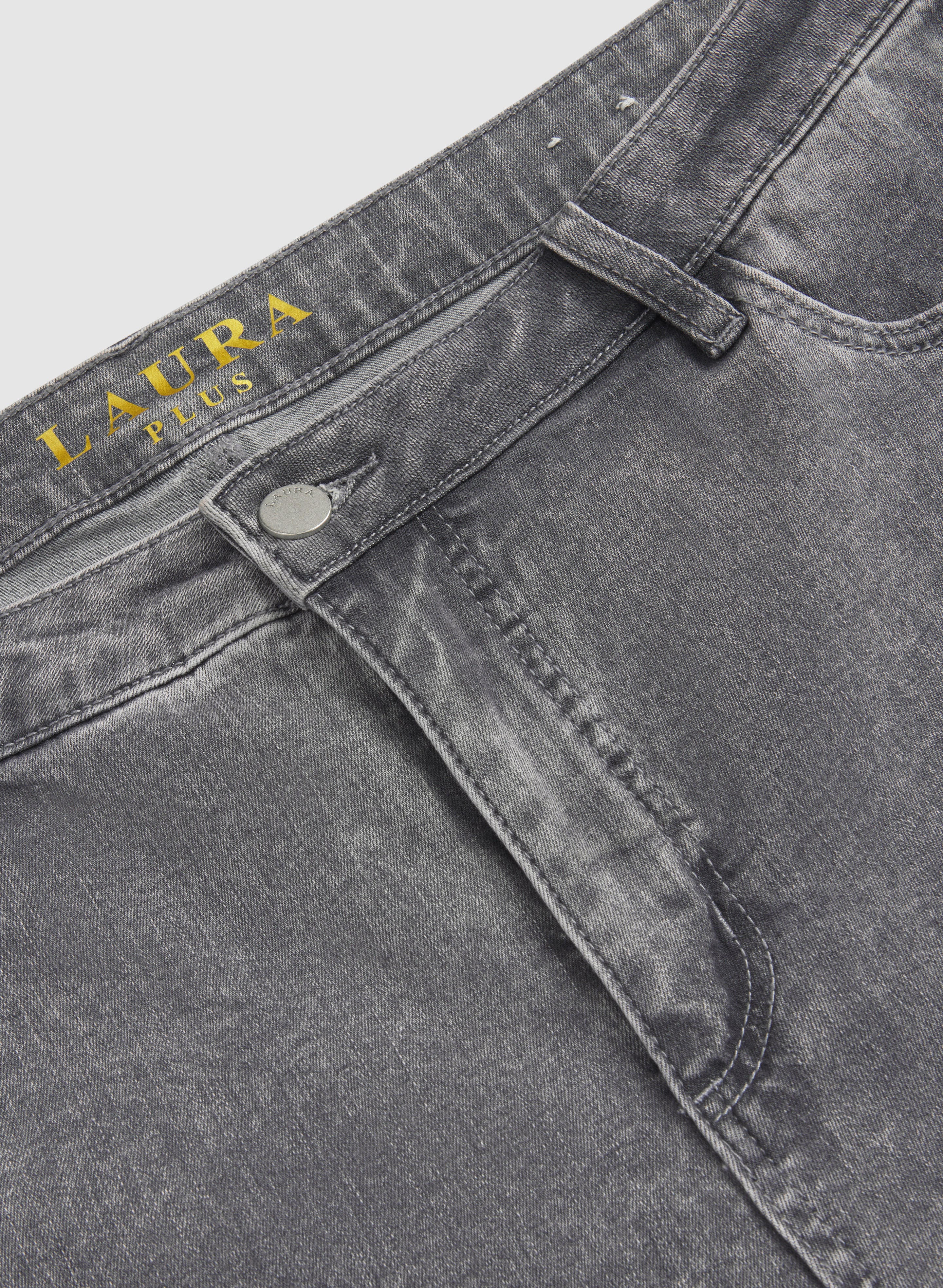 Faded Straight-Leg Jeans-Tactilefable