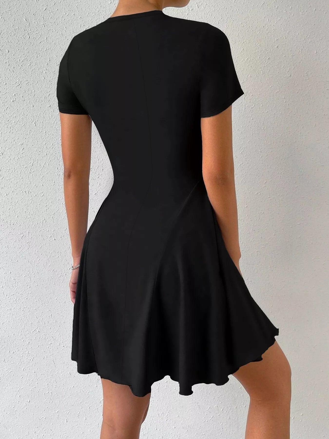 Midnight Riviera Cotton Swing Mini Dress | Glamour Grove-Tactilefable