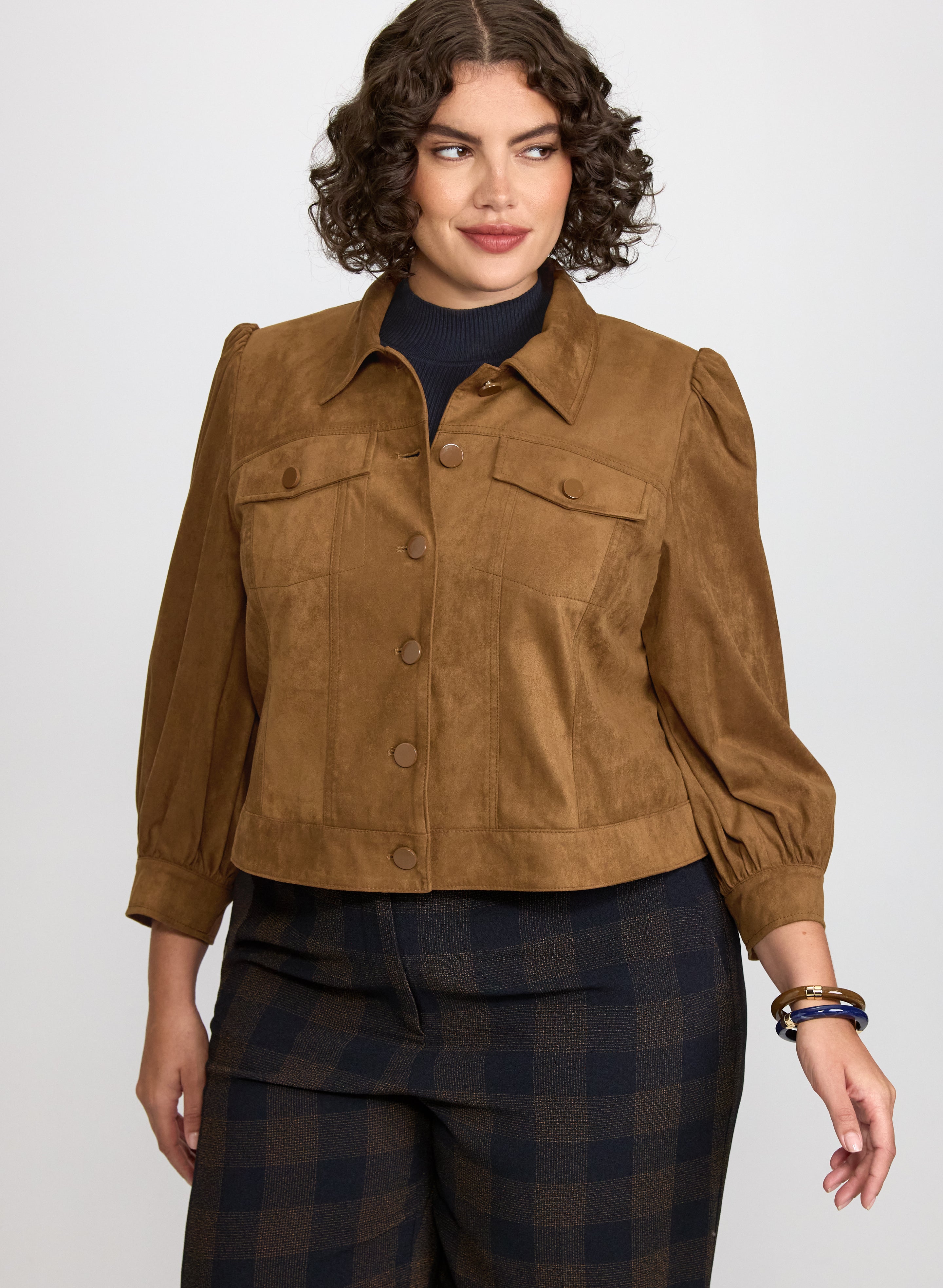 Faux-Suede Jacket-Tactilefable