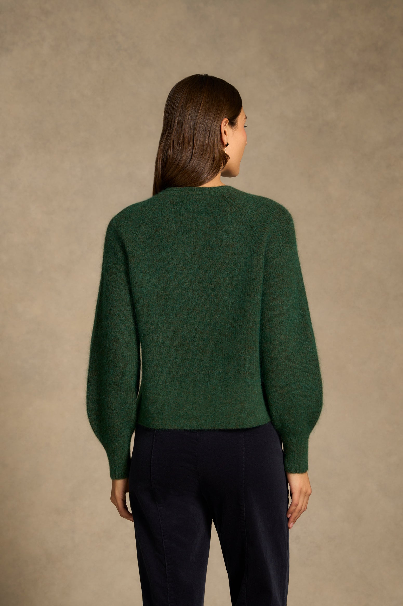 Blouson Sleeve Cardigan - Clover-Tactilefable
