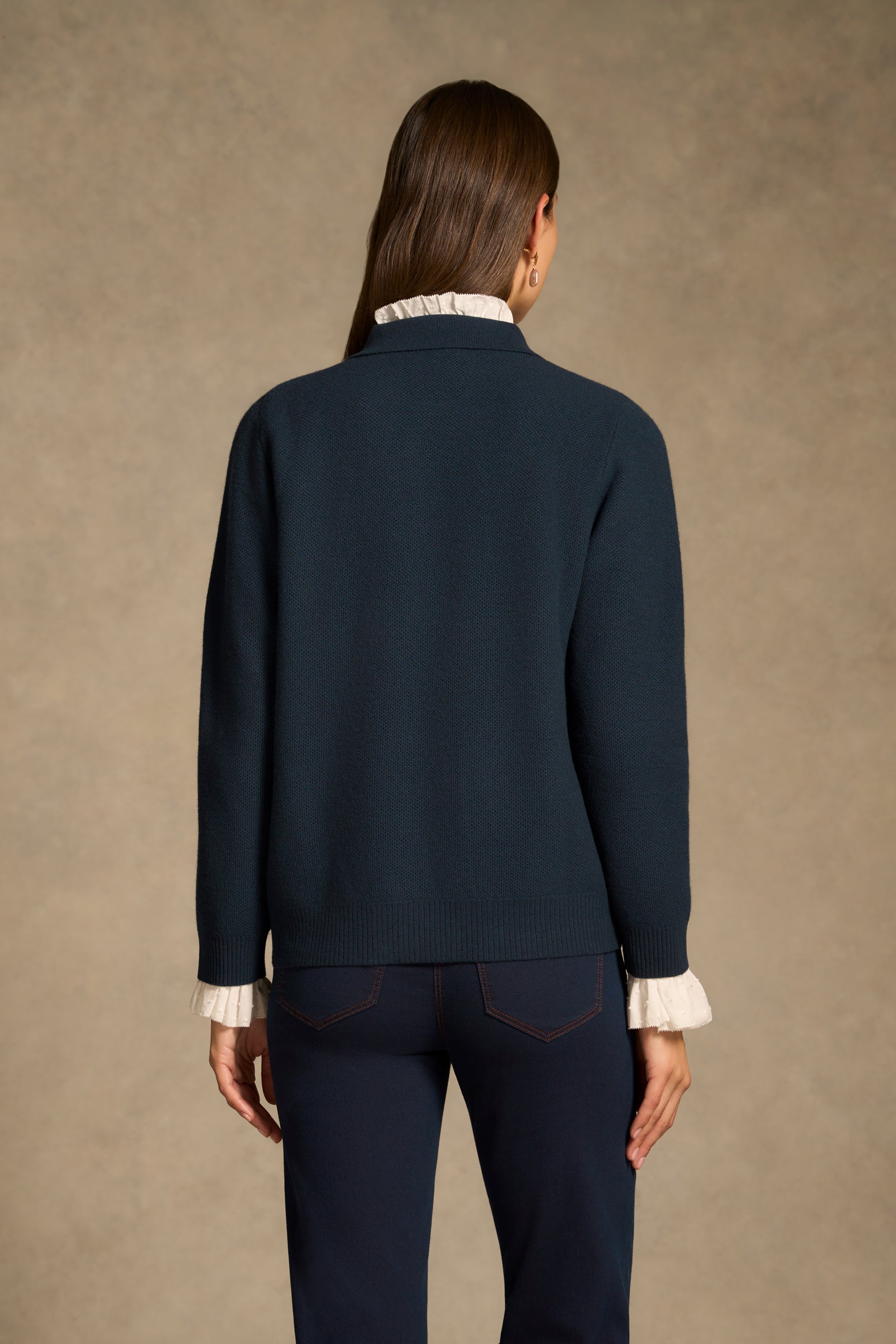 Double Breast Wool Cardi - Ink-Tactilefable