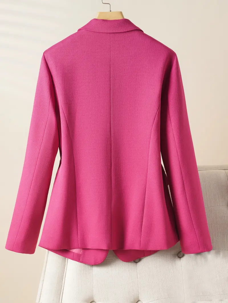 Women's Fashion Collared Blazer Jacket Long Sleeve Fitted, Professional Office Wear, Business Work Clothes, Business Formal Wear, Formal Business Attire, Stylish Ladies Suit Coat, Elegant Workwear Outerwear for Women