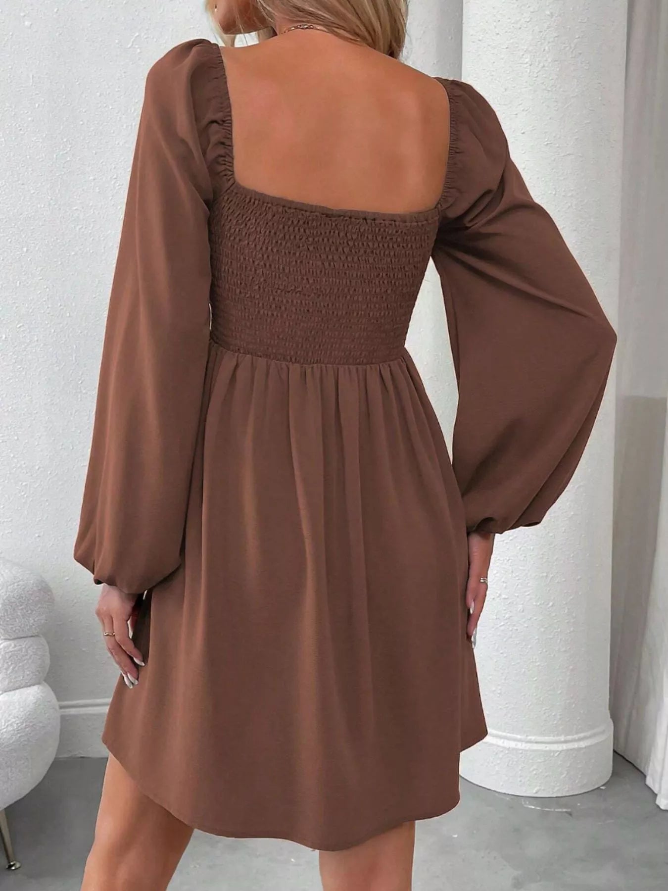 Daisy Rue Ruched Babydoll Mini Dress | 8 Colors | Poundton-Tactilefable