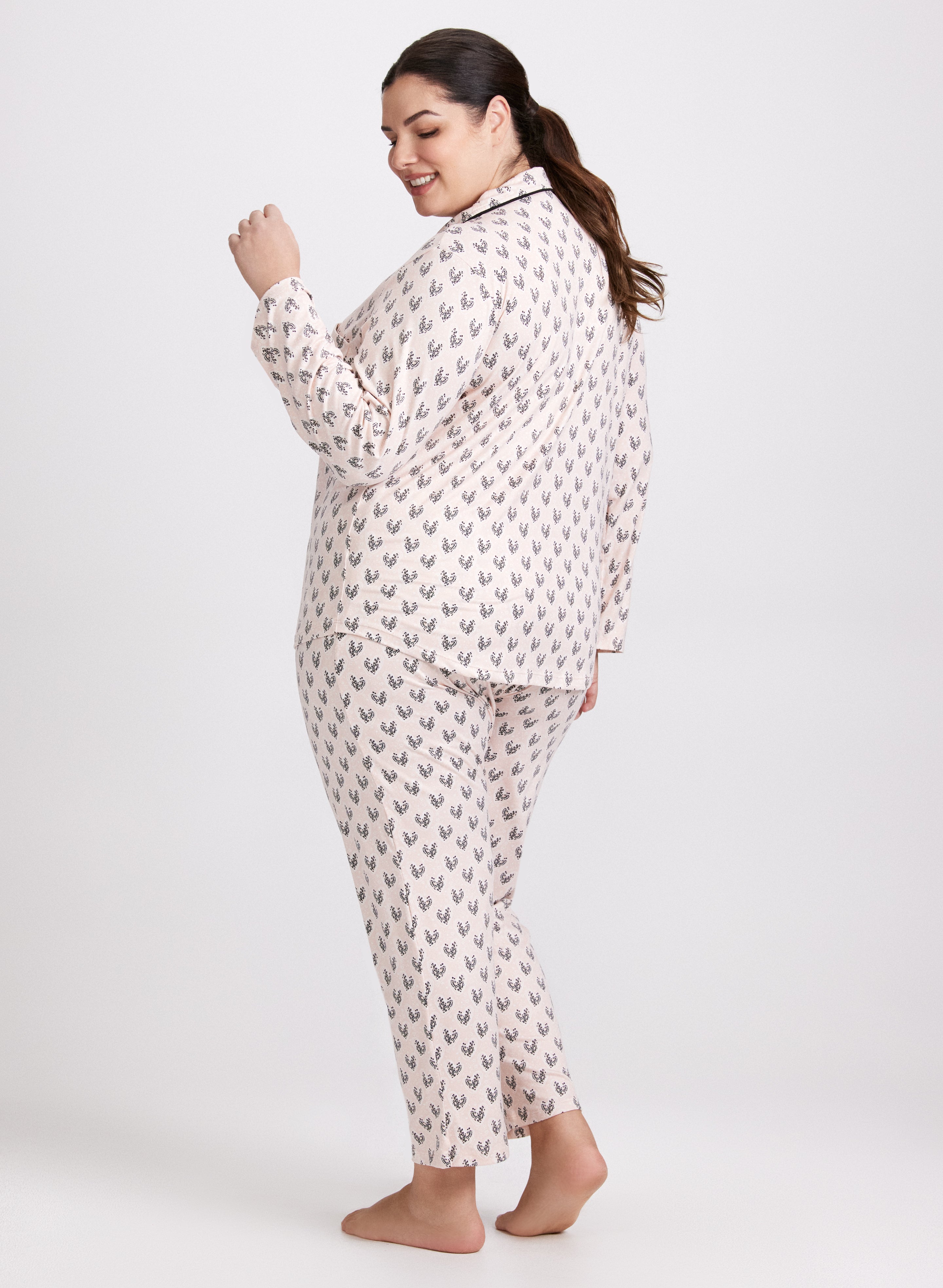 Leopard Heart Pyjama Set-Tactilefable