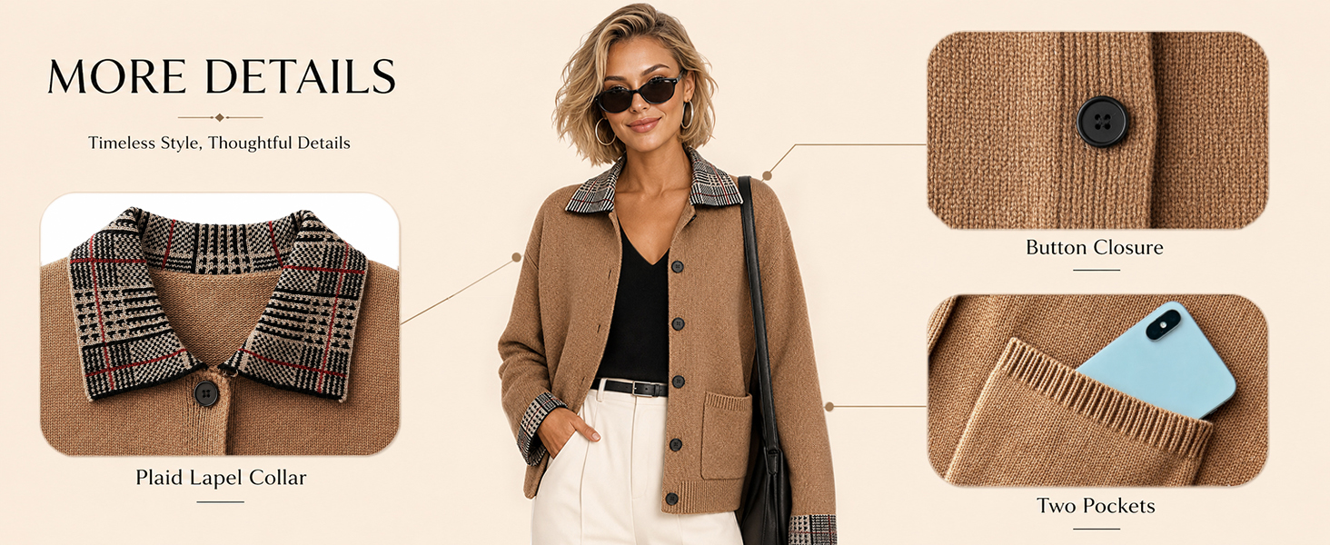 CiCiBird Womens Fall Button Down Cardigan Jacket