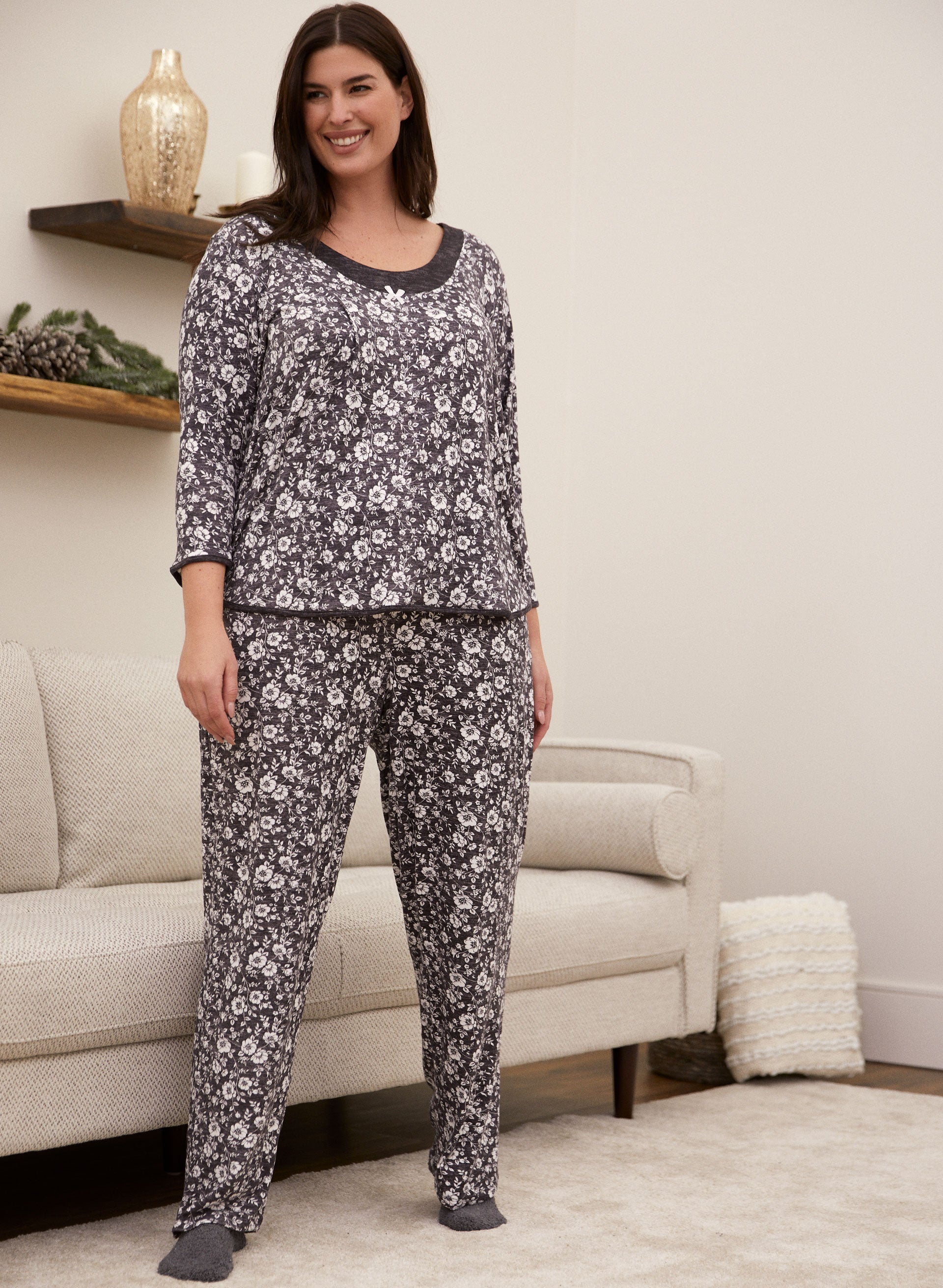 Floral Print Pyjama Set-Tactilefable
