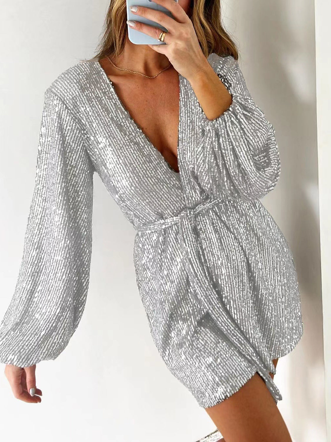Tie Waist Long Sleeve Romper | 7 Colors-Tactilefable