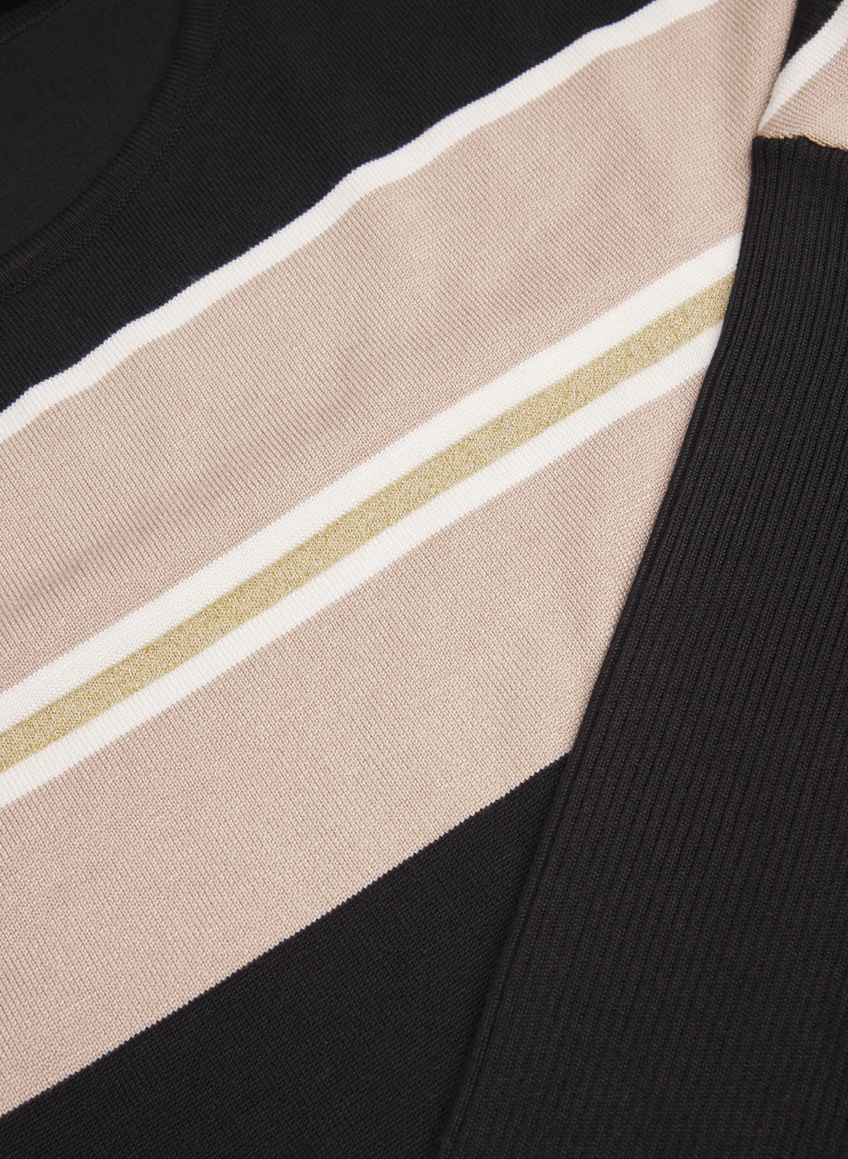 Stripe Boat Neck Pullover-Tactilefable