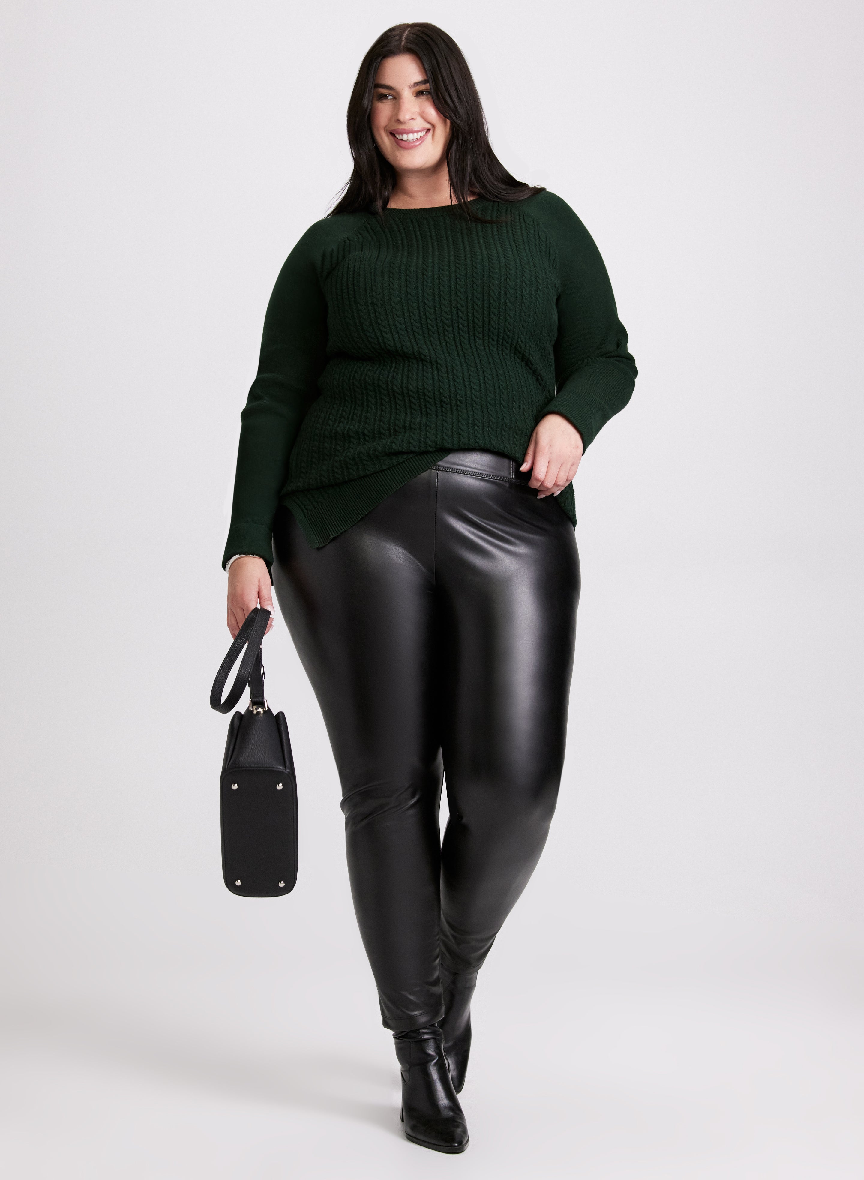 Cable Knit Tunic Sweater-Tactilefable