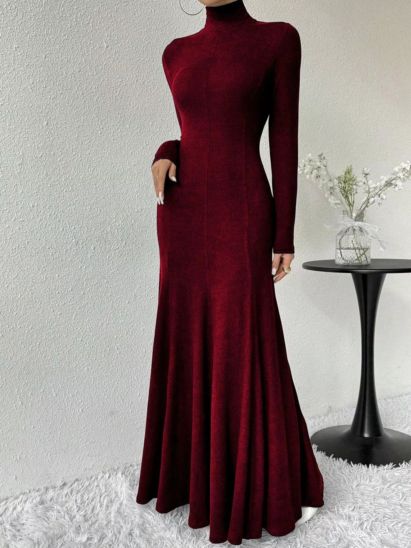 The Morticia Velvet Mermaid Gown | 5 Colors | Poundton-Tactilefable
