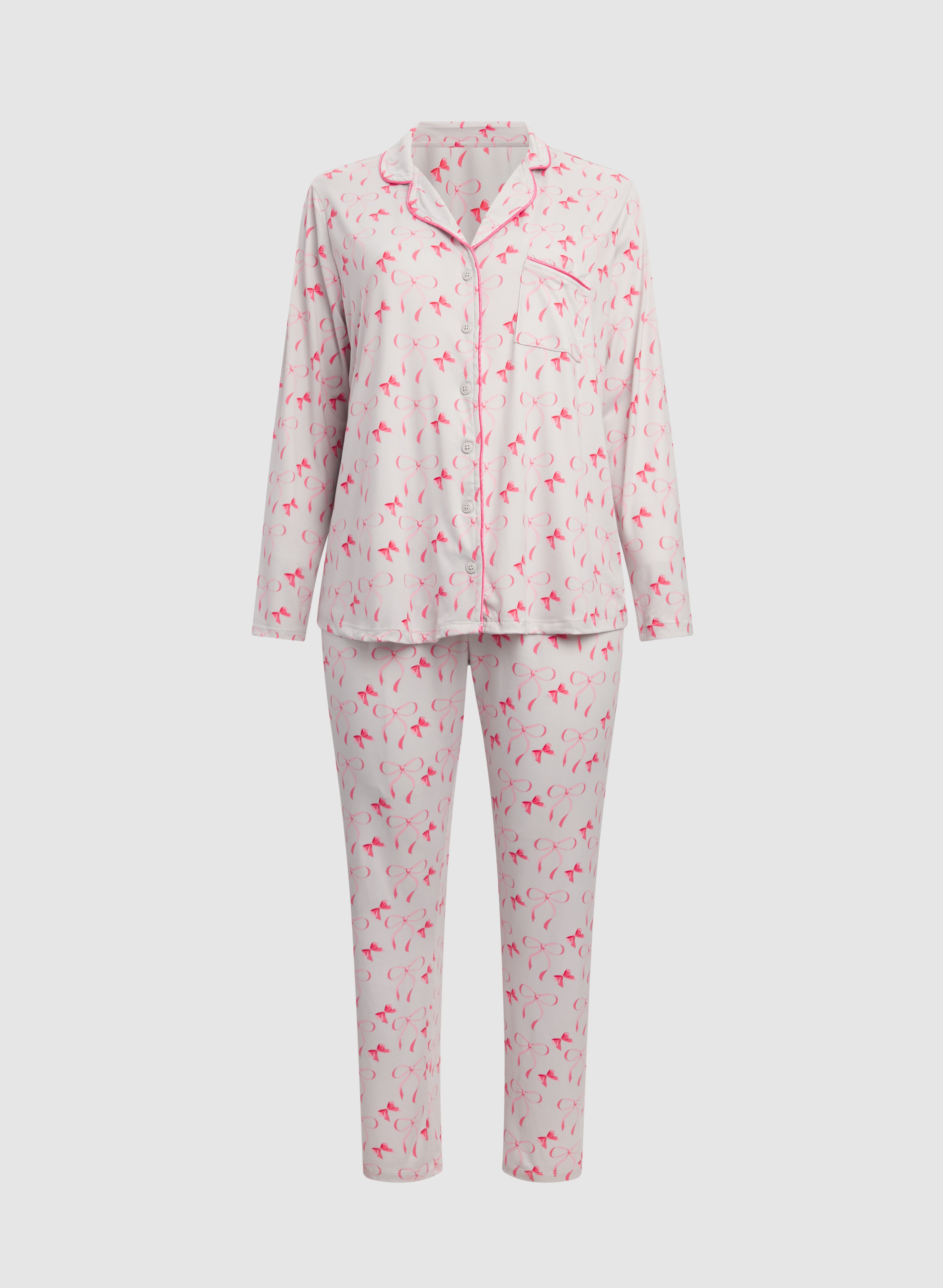 Bow Print Pyjama Set-Tactilefable