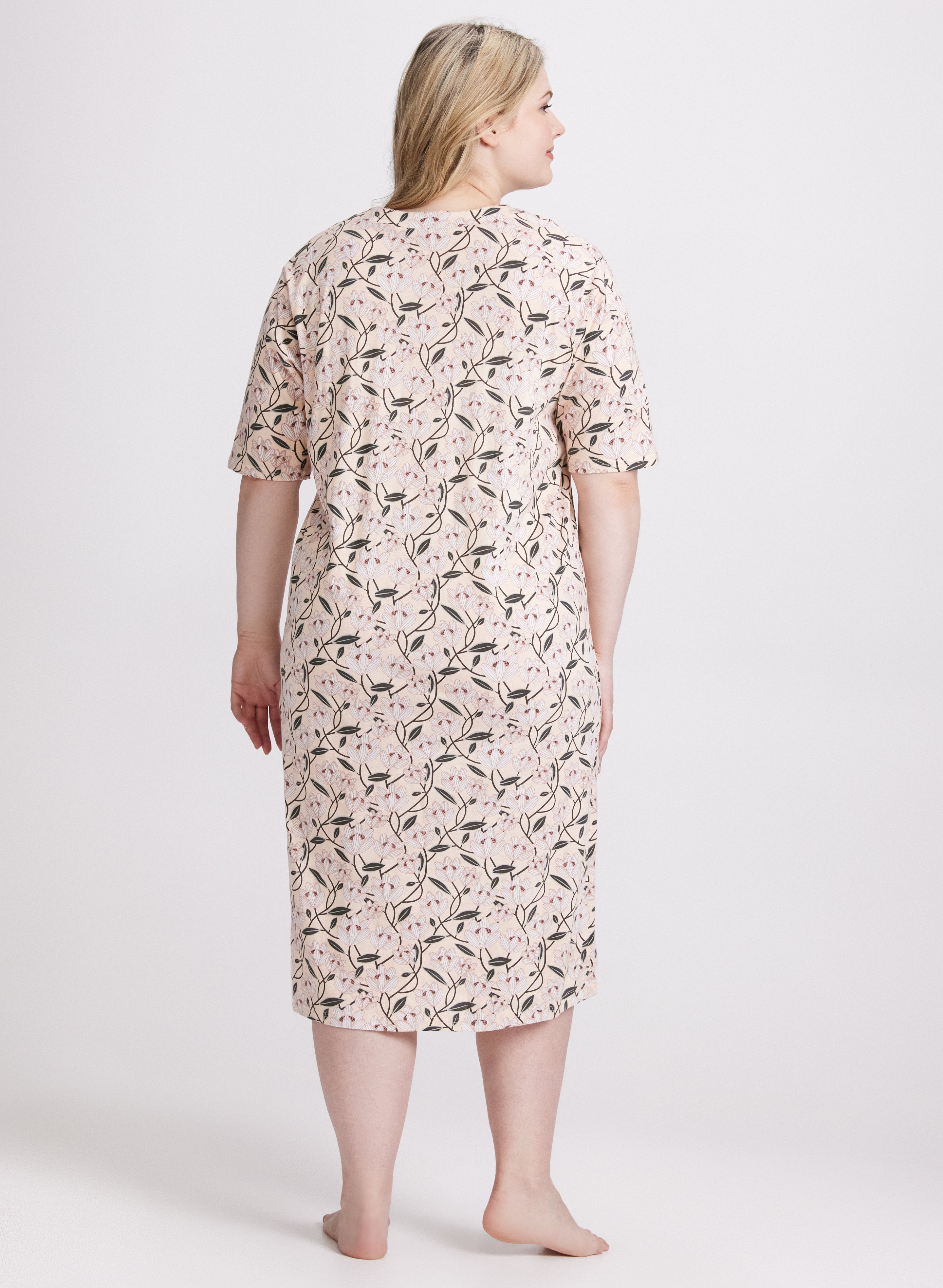 Mixed Print Nightgown-Tactilefable