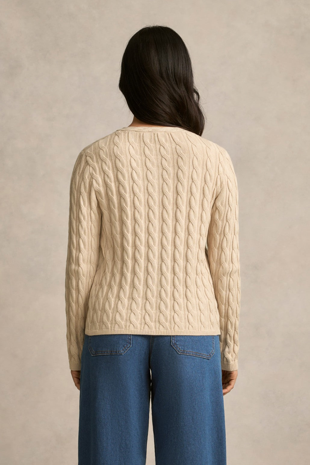 Cable Detailed Cardigan - Champagne-Tactilefable