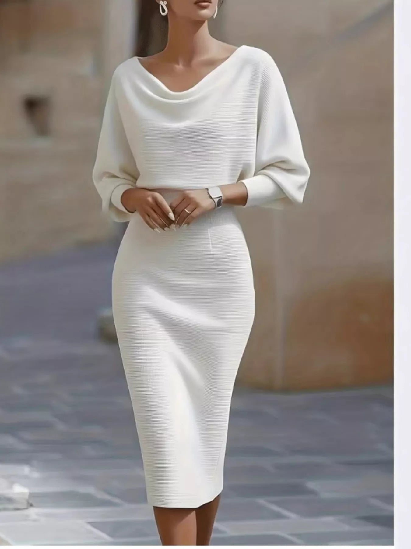 Silver Screen Sophisticate Knit Dress | 4 Colors-Tactilefable