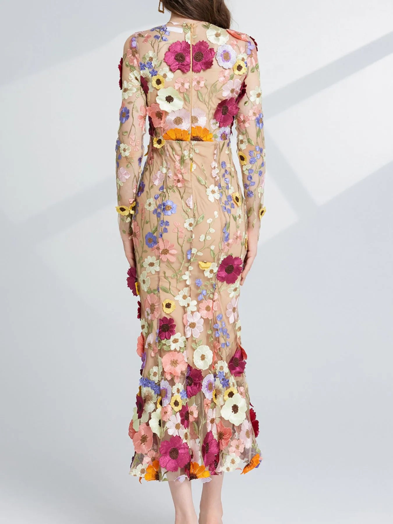 Enchanted Wildflower Mesh Maxi Dress | 4 Colors-Tactilefable