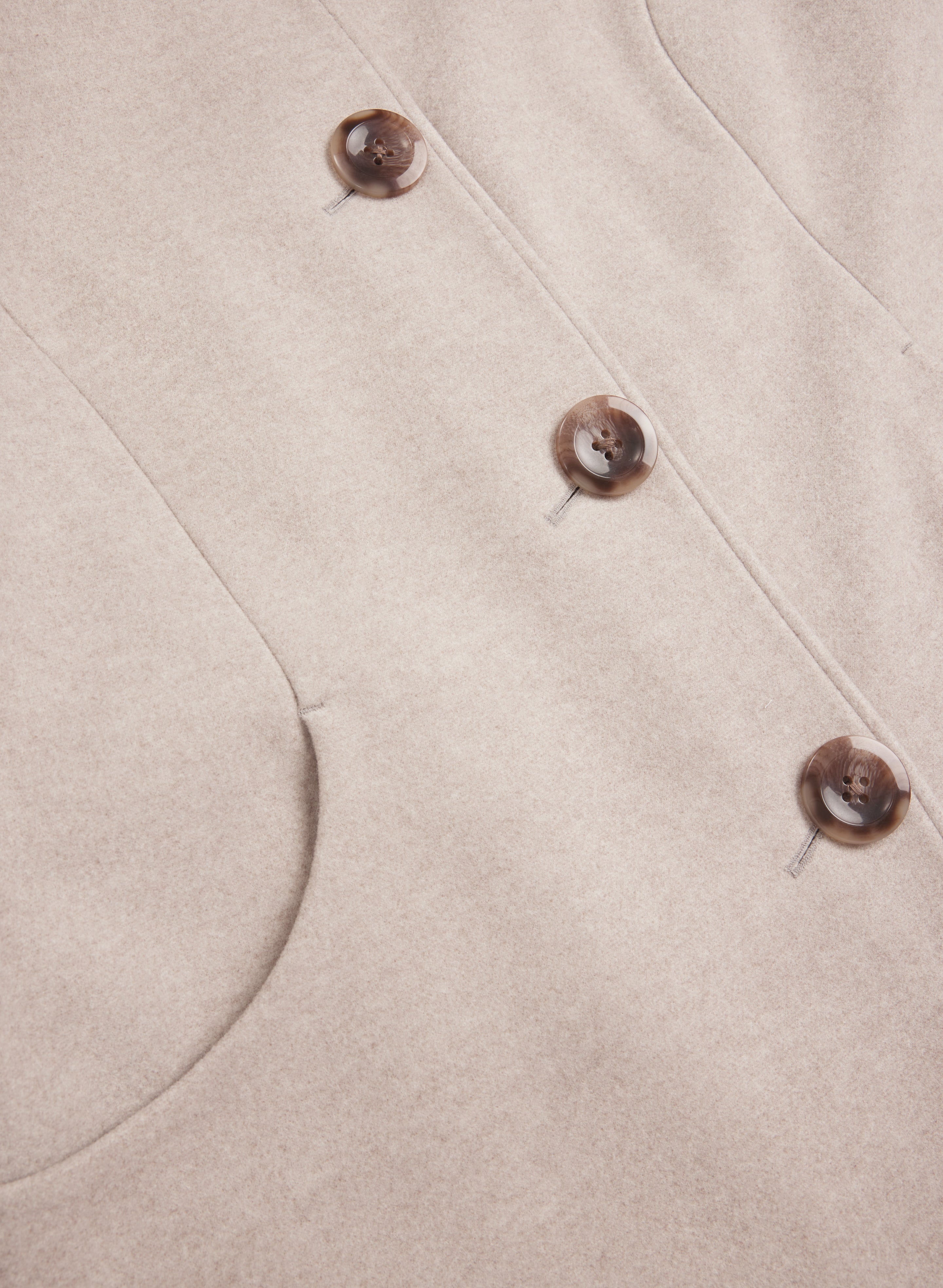Stretch Wool-Blend Coat-Tactilefable
