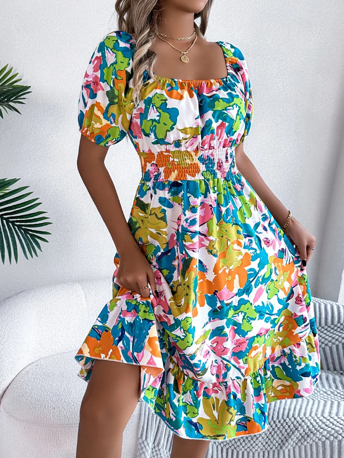 Floral Breeze Off-the-Shoulder Dress | 2 Colors | Poundton-Tactilefable