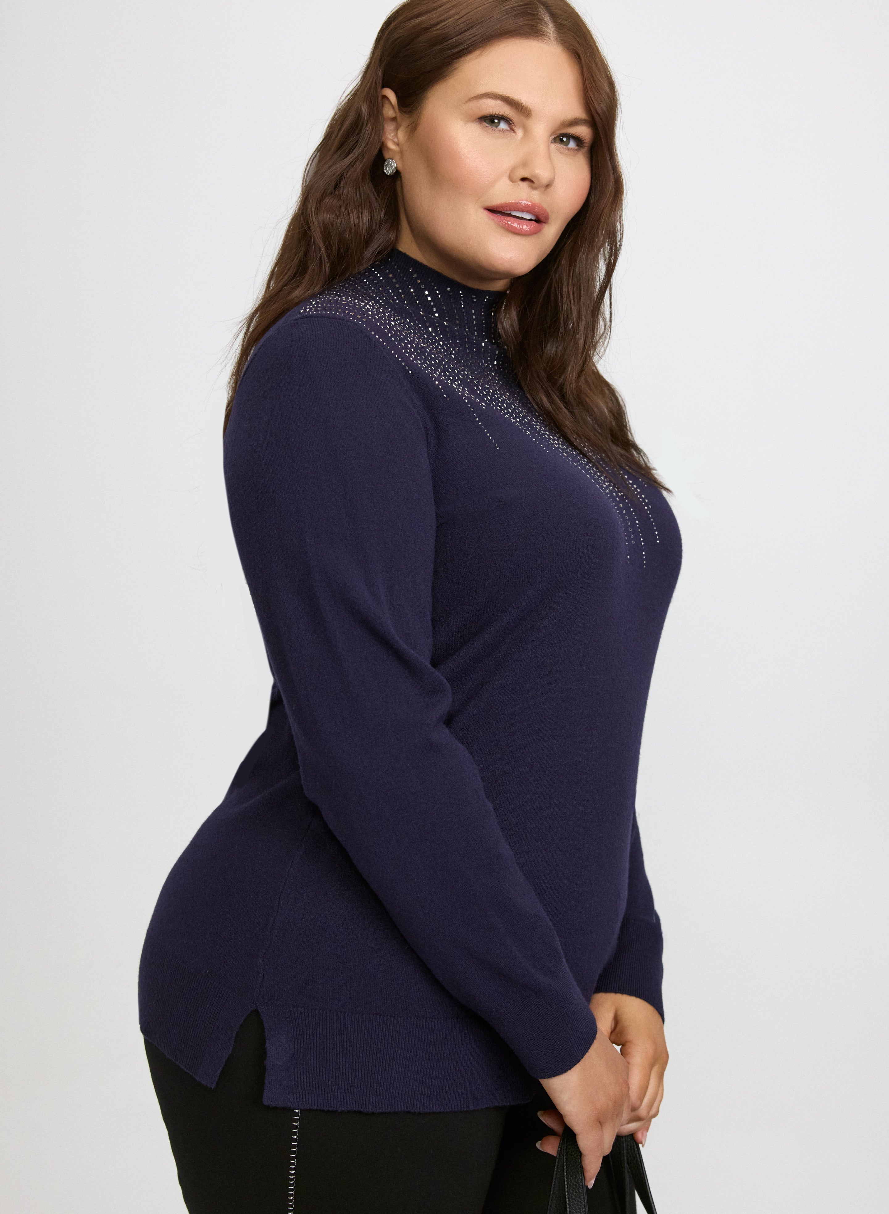 Cascading Rhinestone Sweater-Tactilefable