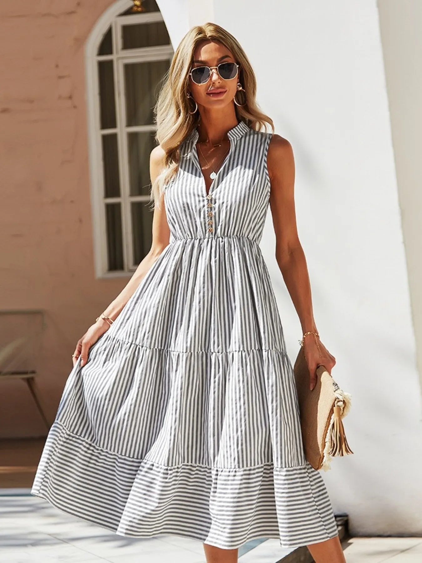 Bridgehampton Bound Striped Midi Dress | 4 Colors-Tactilefable