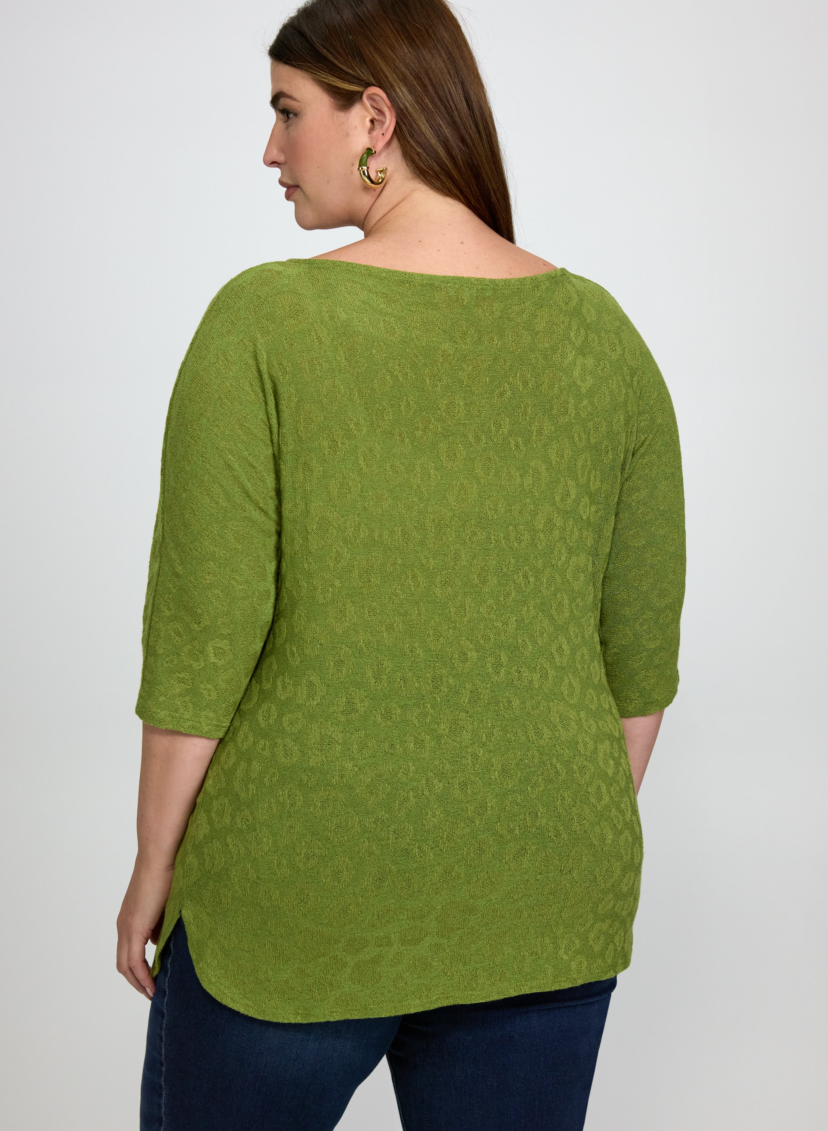Tonal Animal Print Sweater-Tactilefable
