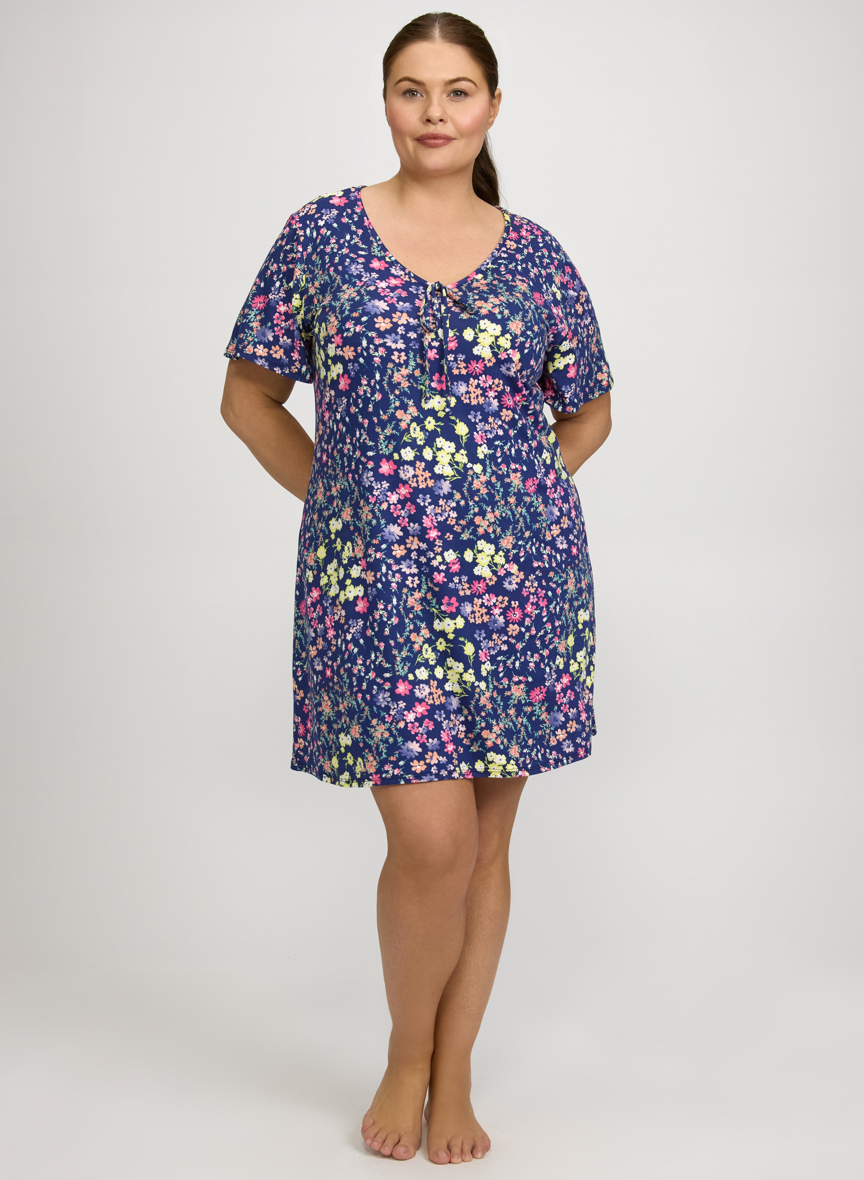 Floral Night Dress-Tactilefable