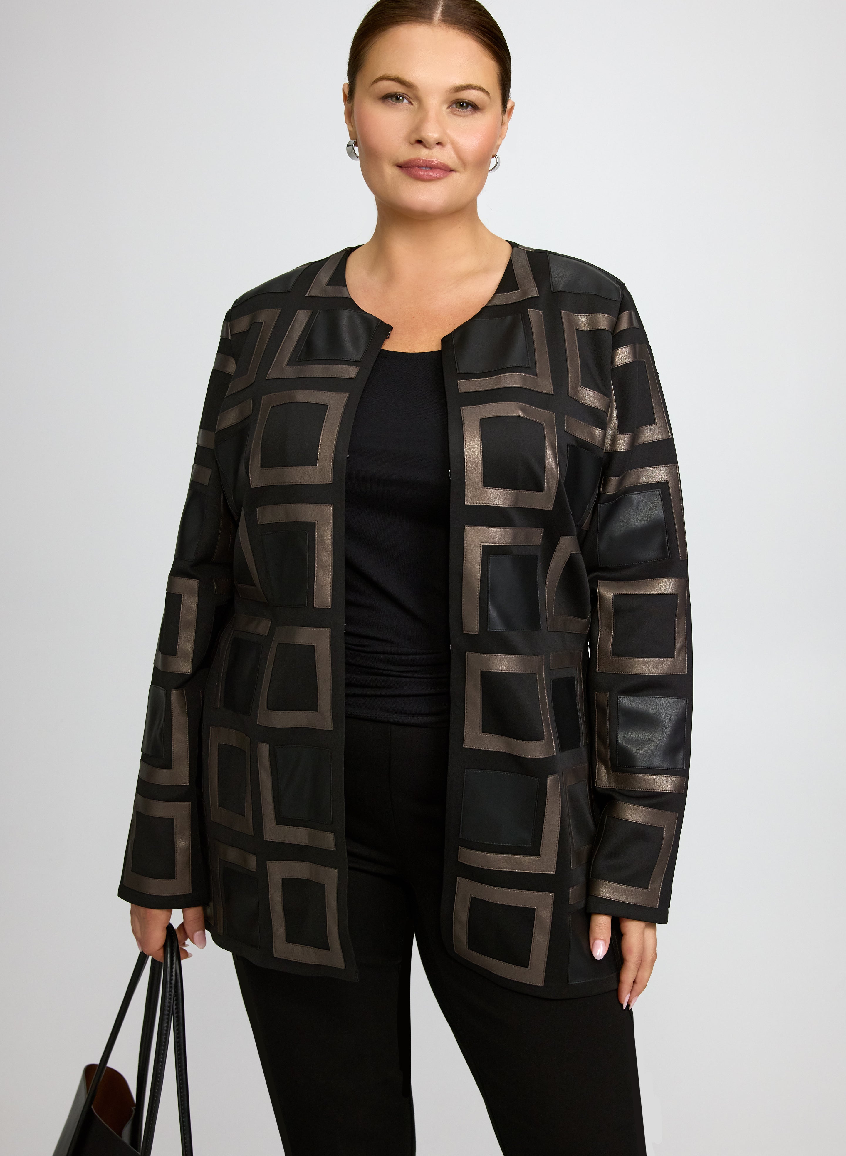 Joseph Ribkoff - Geometric Pattern Jacket-Tactilefable