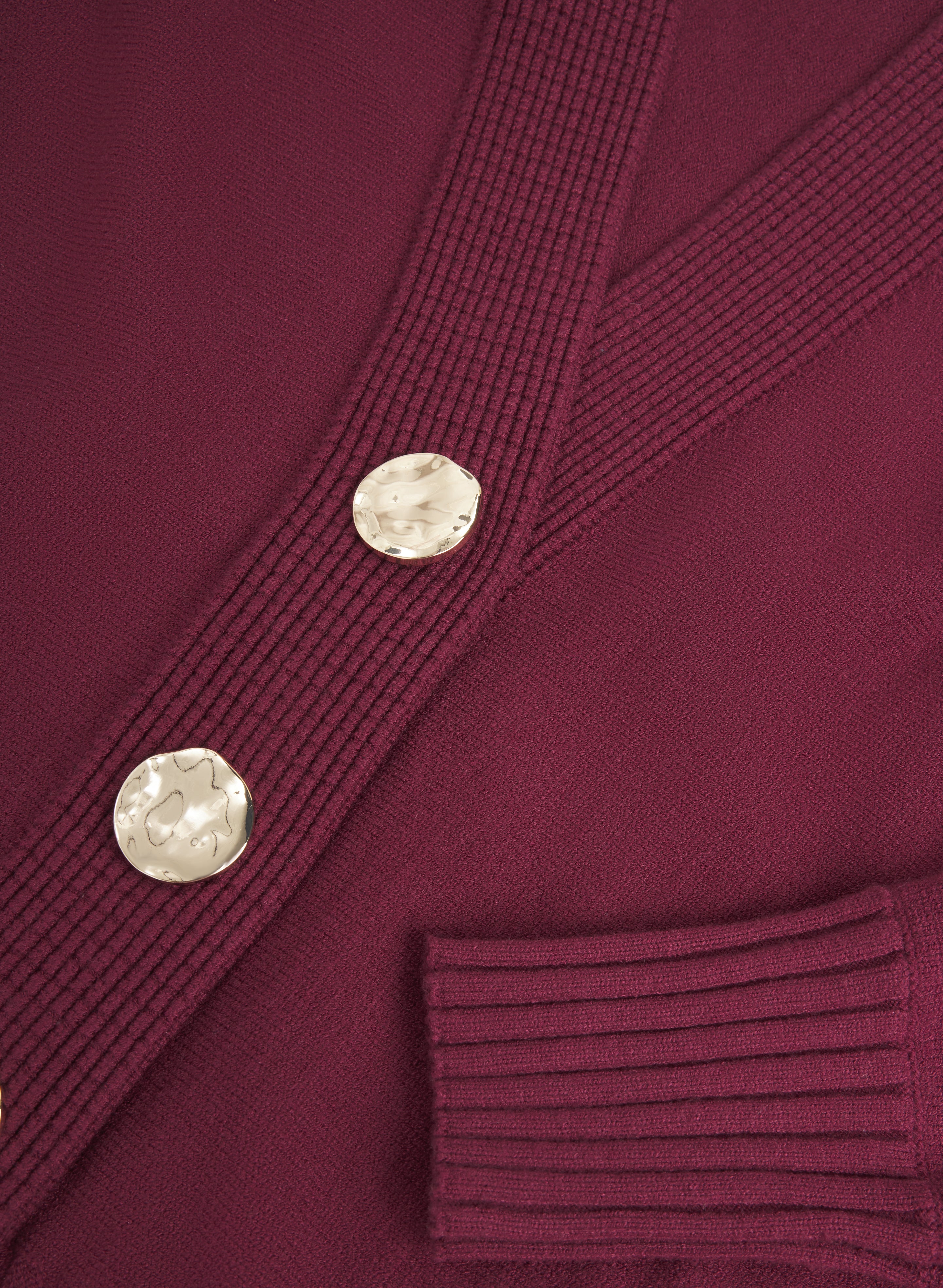 Hammered Button Cardigan-Tactilefable