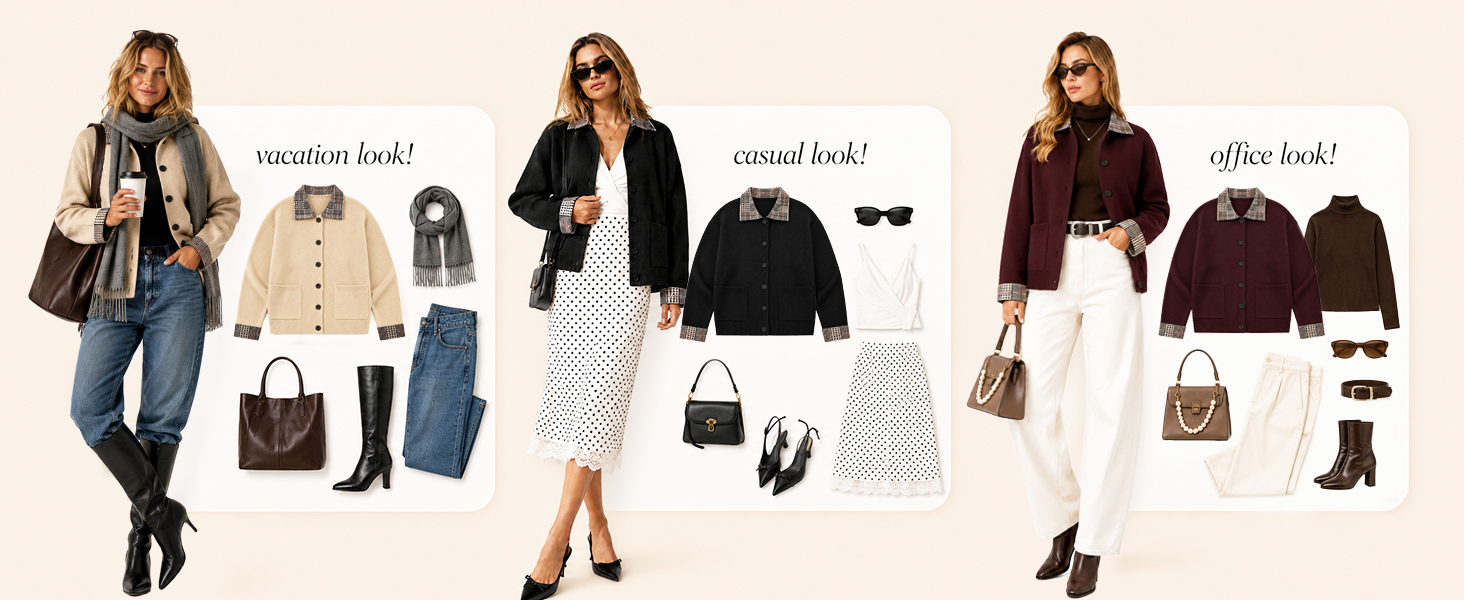 CiCiBird Womens Fall Button Down Cardigan Jacket