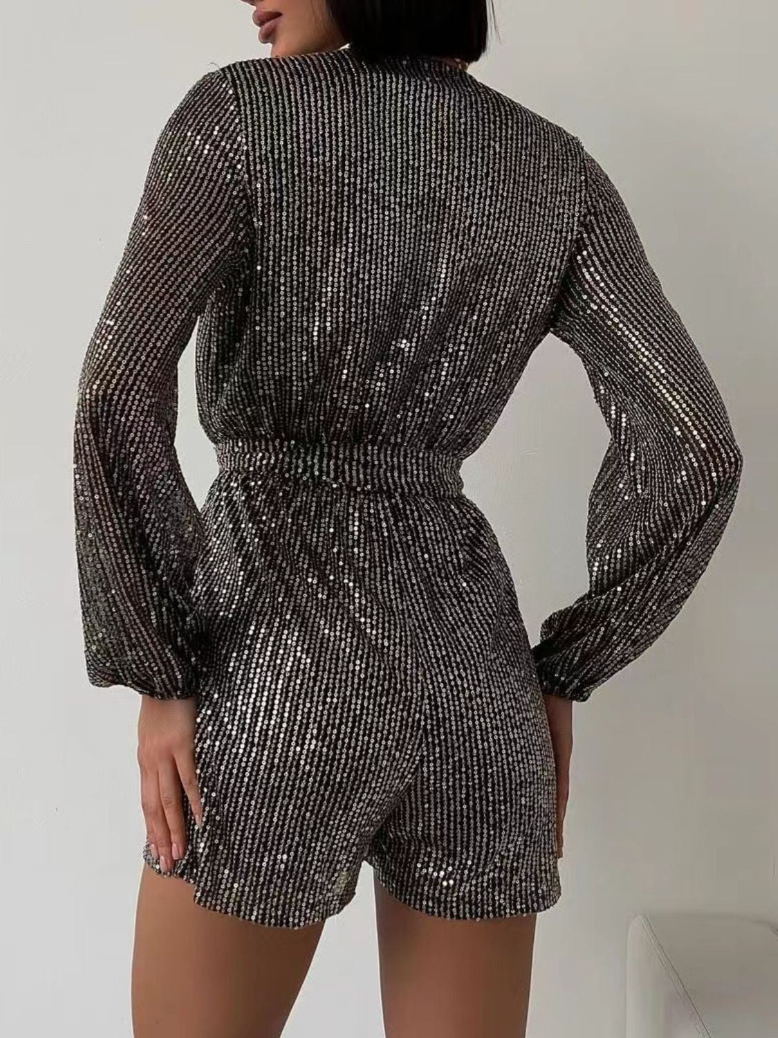 Tie Waist Long Sleeve Romper | 7 Colors-Tactilefable