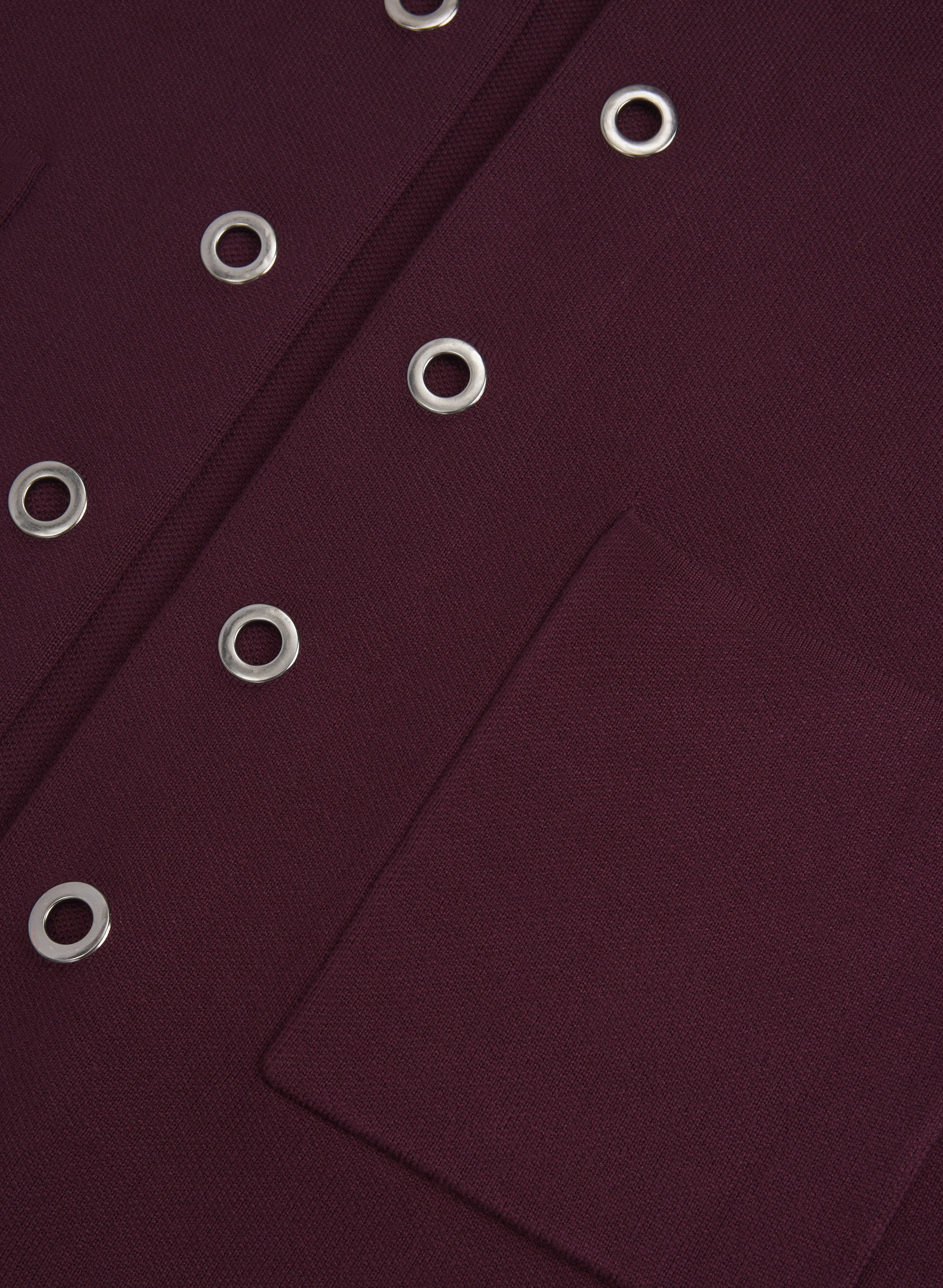 Grommet Detail Cardigan-Tactilefable