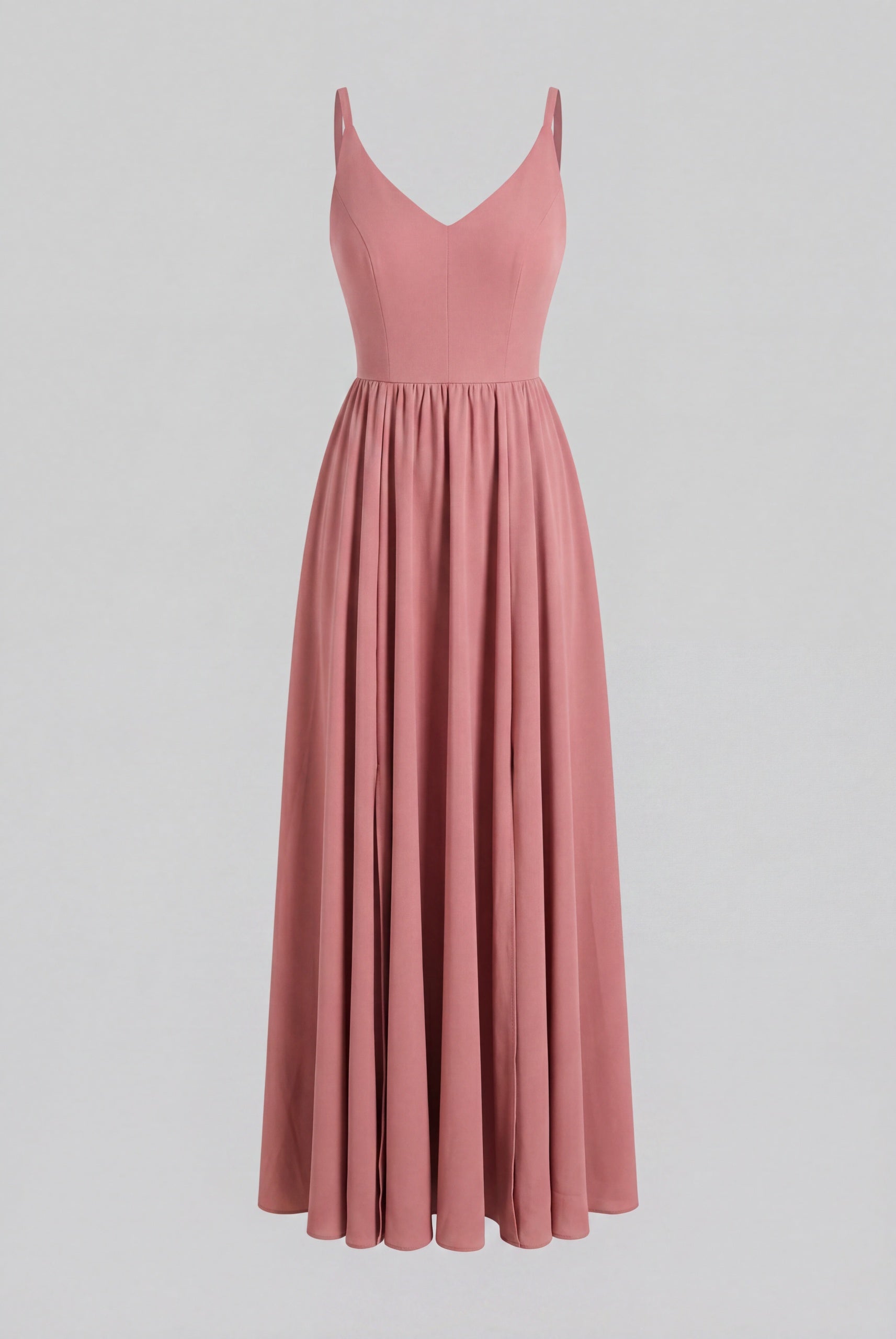 Amalie Ballerina Daytime Maxi Gown in Mulberry Pink-Tactilefable
