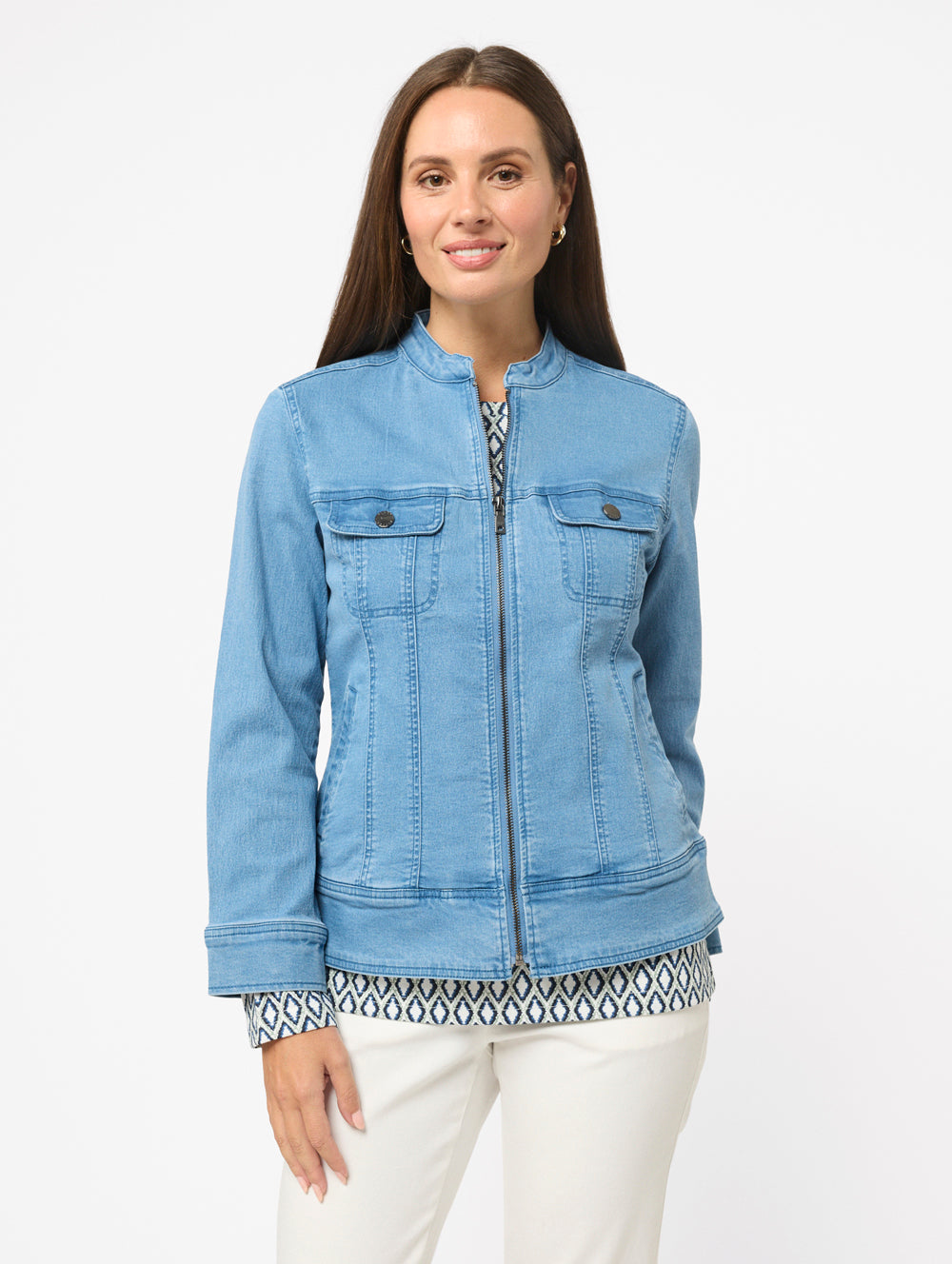 Intense Denim Zip Jacket-Tactilefable