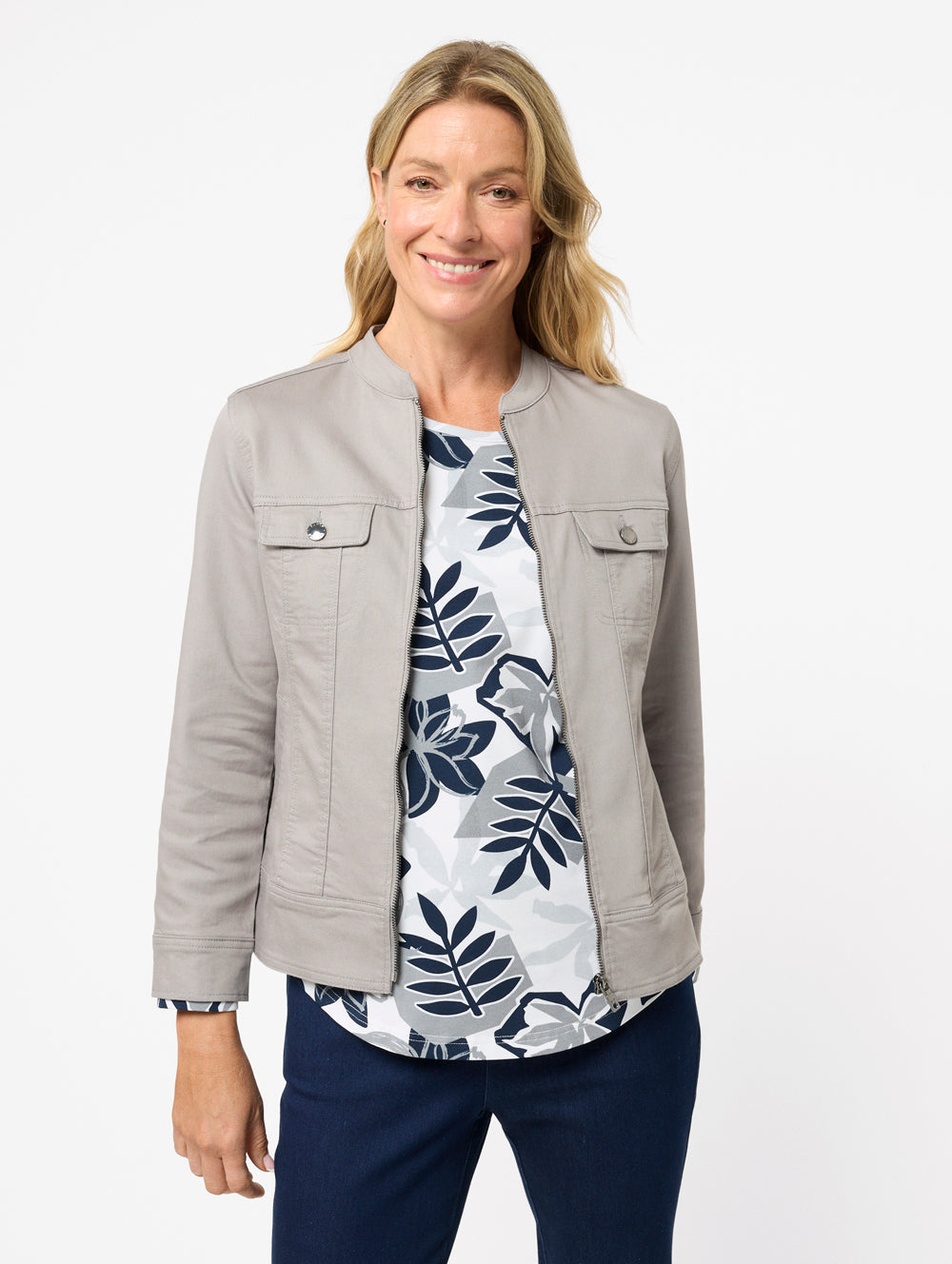 Intense Denim Zip Jacket-Tactilefable