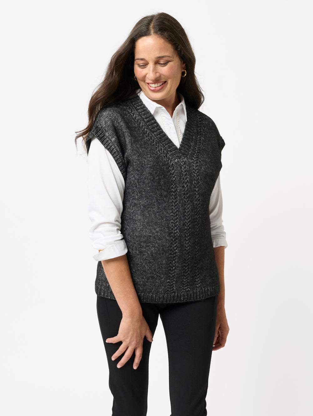 Eboney Knit Vest-Tactilefable