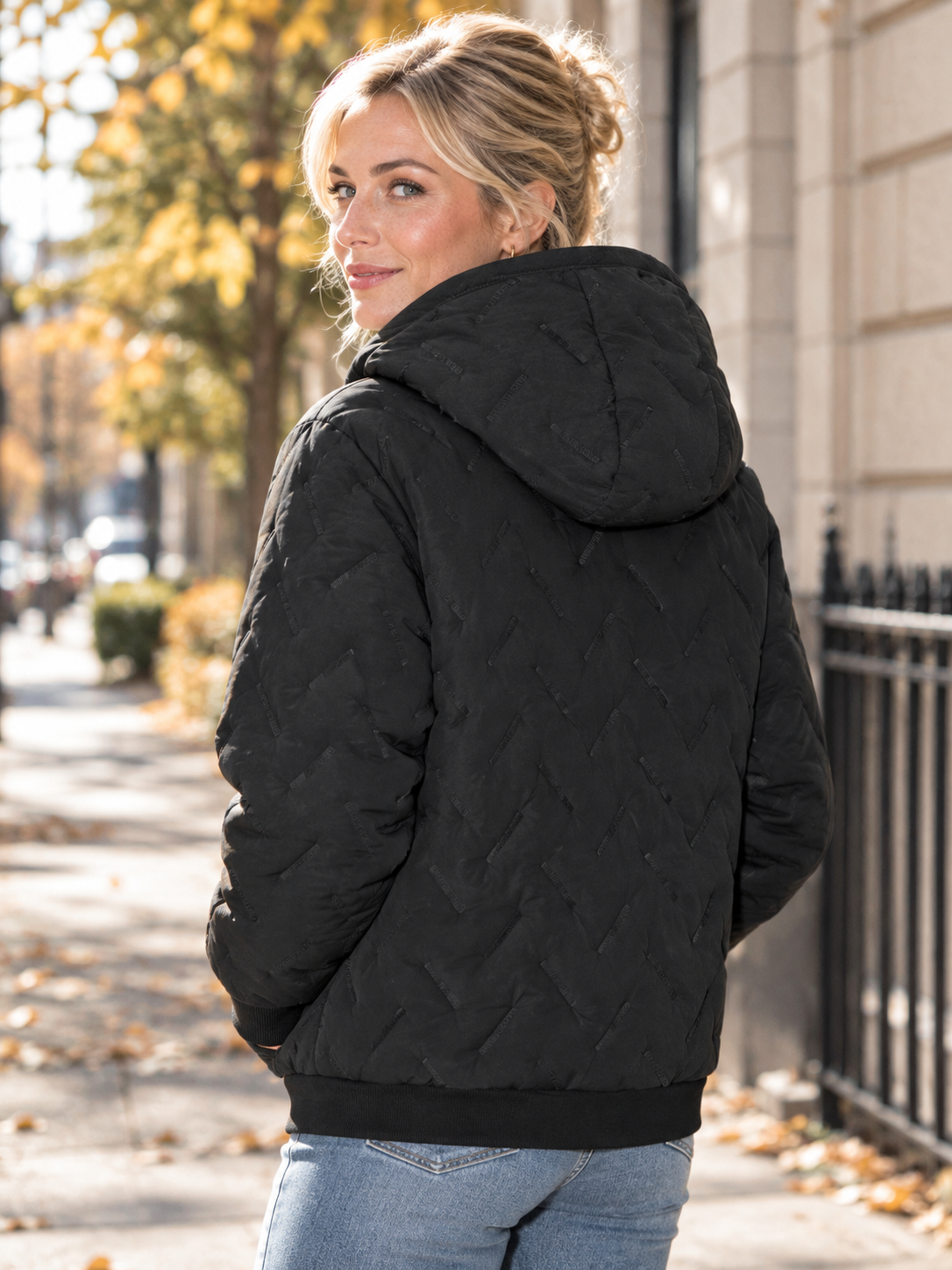 Women's Fleece Lined Hooded Winter Jacket, Plus Size Lightweight Warm Casual Zip Up Coat-TACTILEFABLE