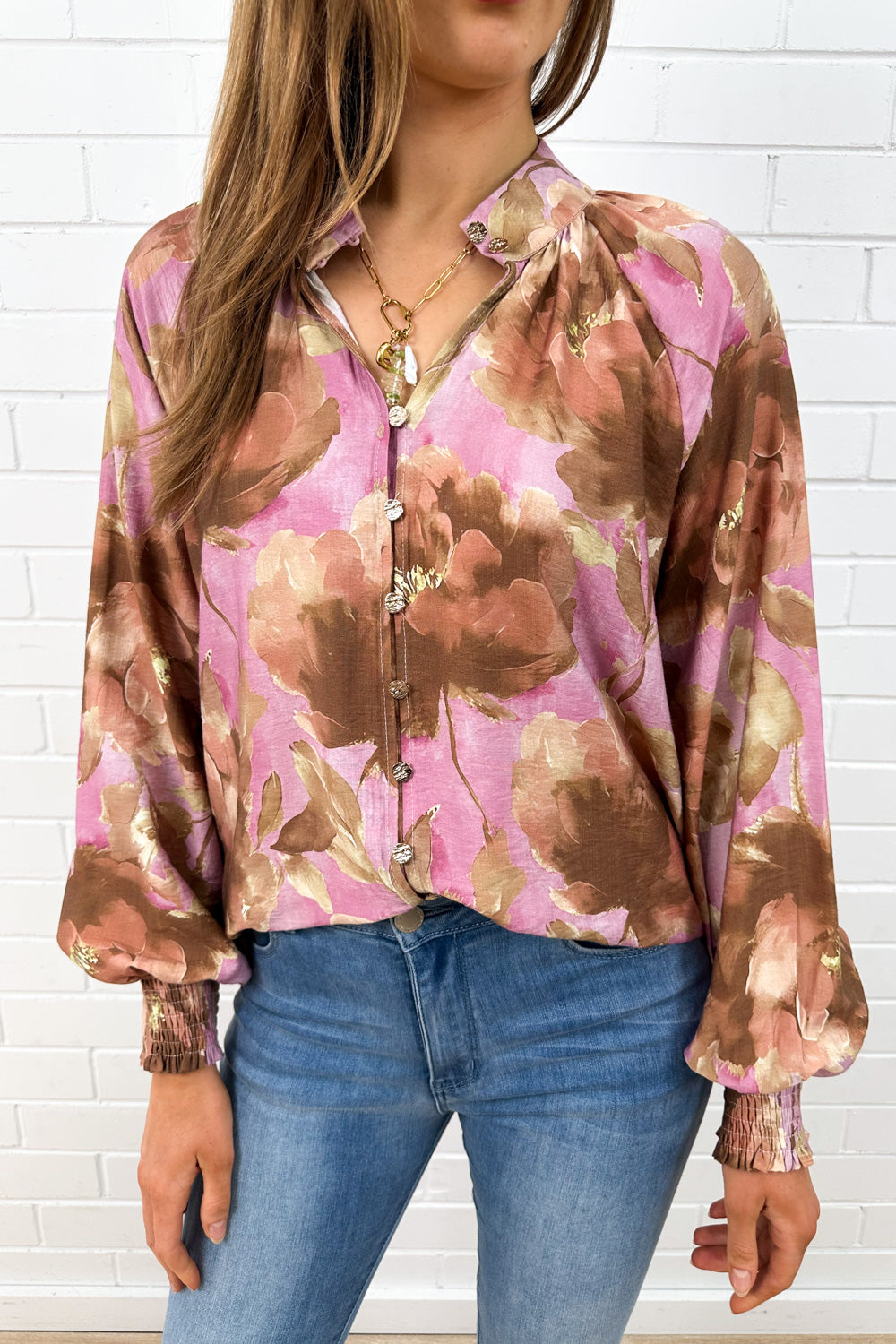 Clarissa Blouse - Musk Bloom-Tactilefable