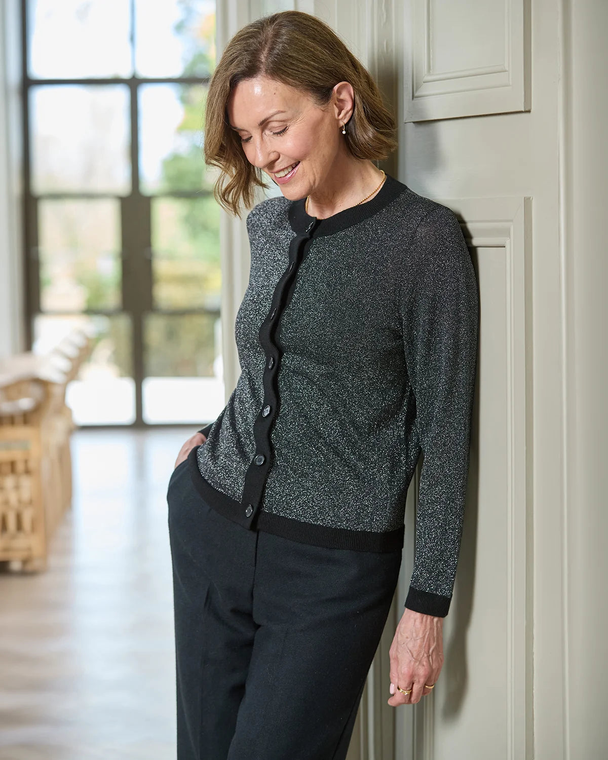 Crystal Short Style Sparkle Cardigan-Tactilefable