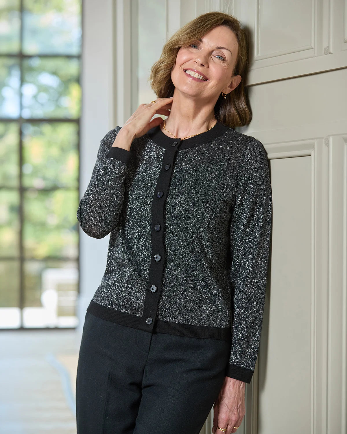 Crystal Short Style Sparkle Cardigan-Tactilefable