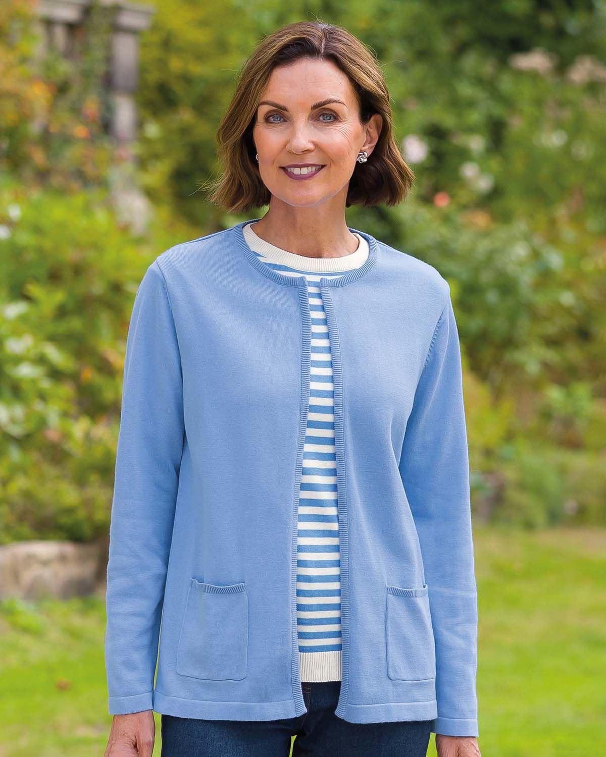 Pure Cotton Ladies Cardigan - Iris-Tactilefable
