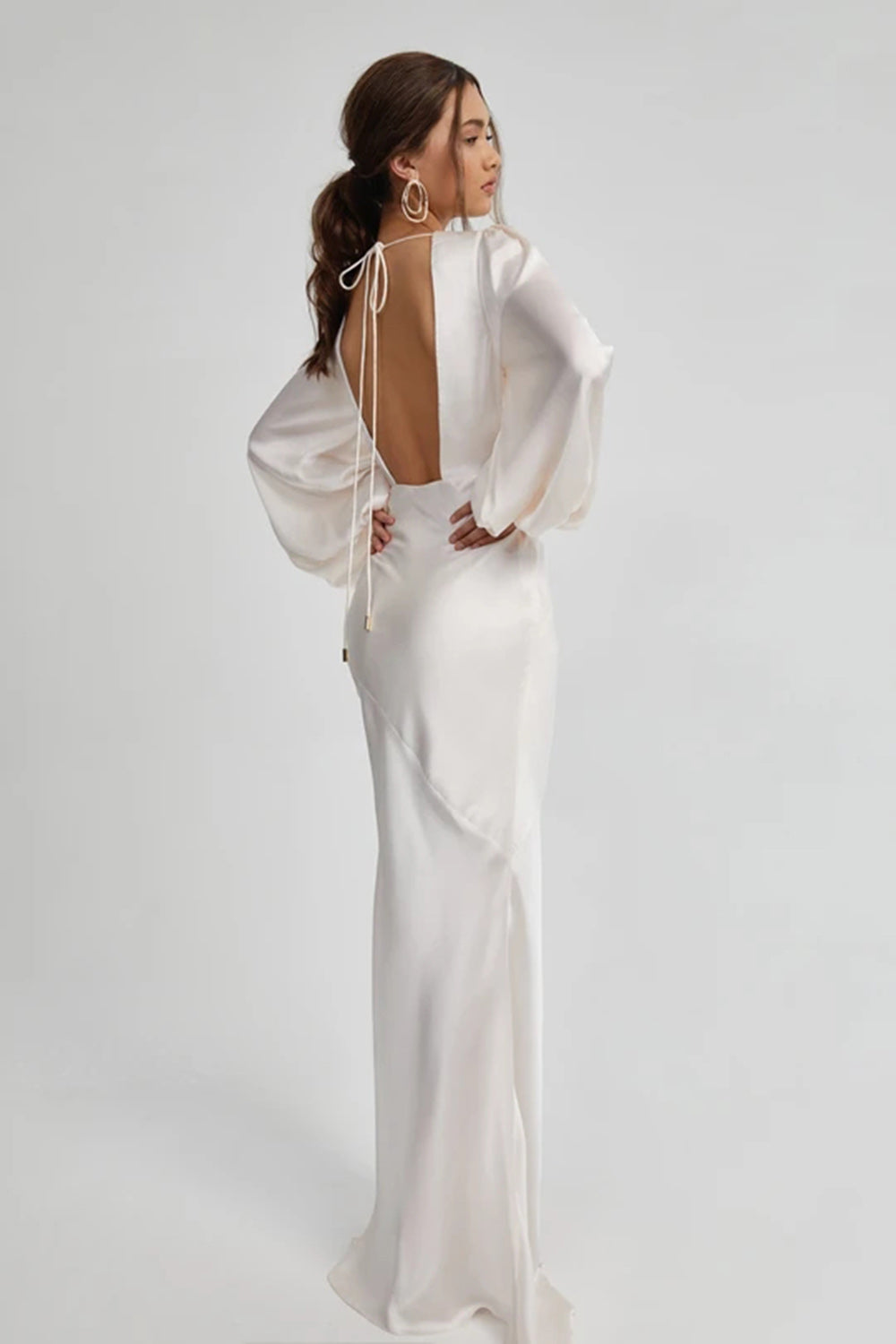 Grand Entrance Puff Sleeve Maxi Gown-Tactilefable