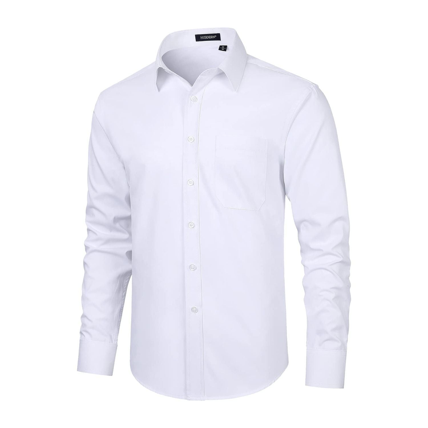  Men's White Formal Dress Shirt Professional Office Workwear-Tactilefable