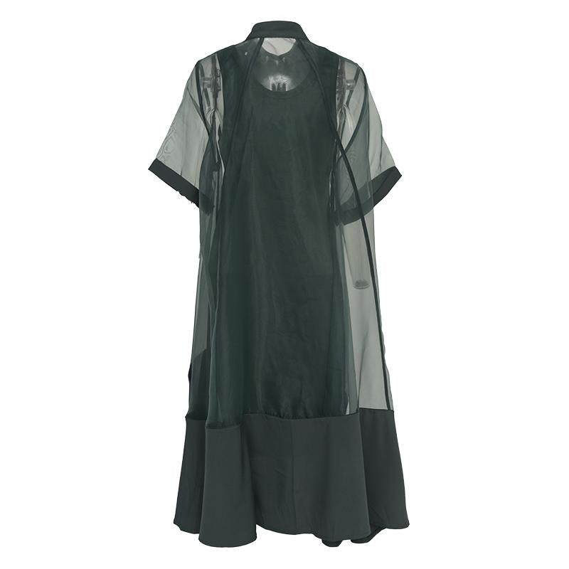 Koharu Irregular Shirt Dress-Tactilefable