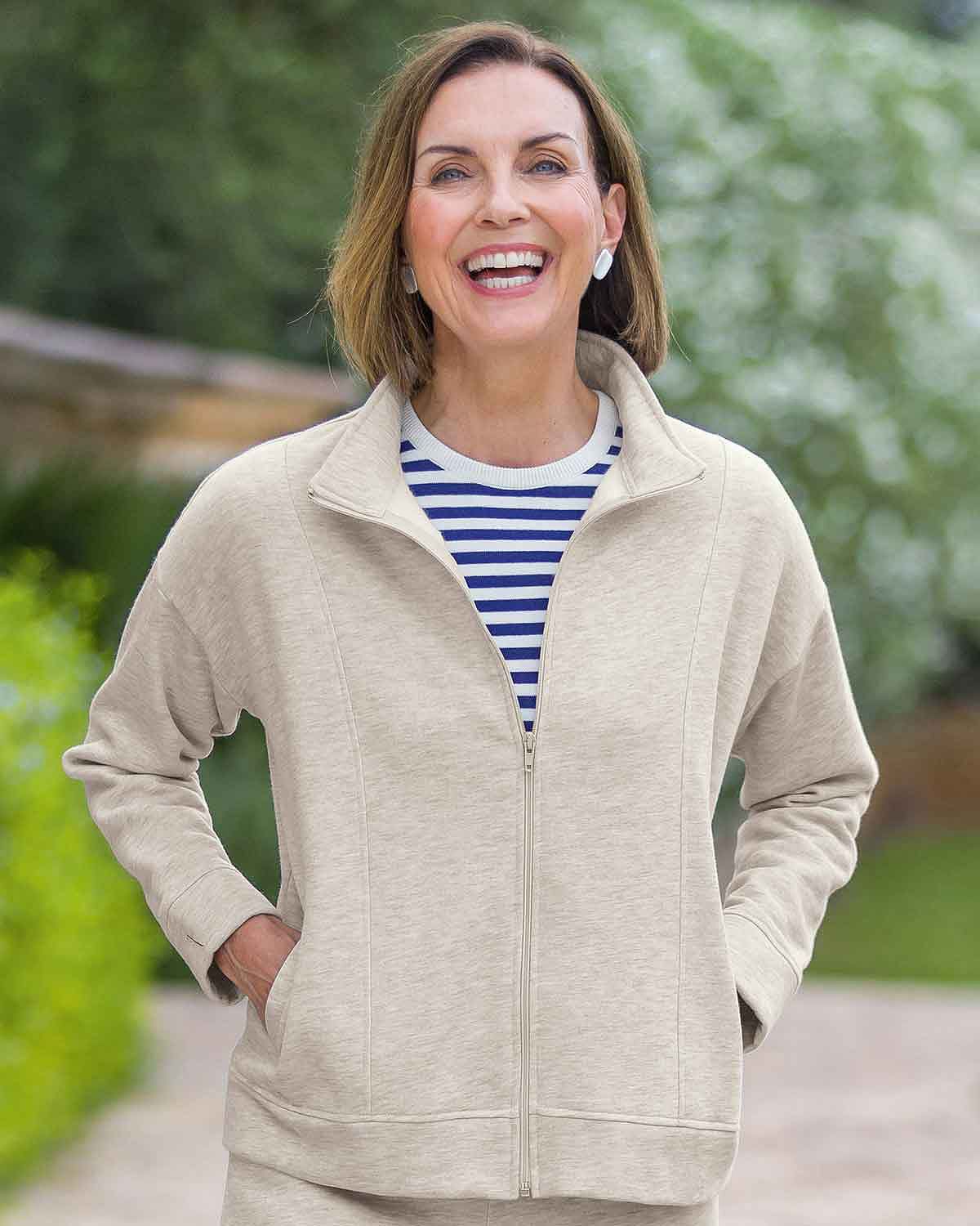Izzie Fleece Zip Leisure Cardigan-Tactilefable