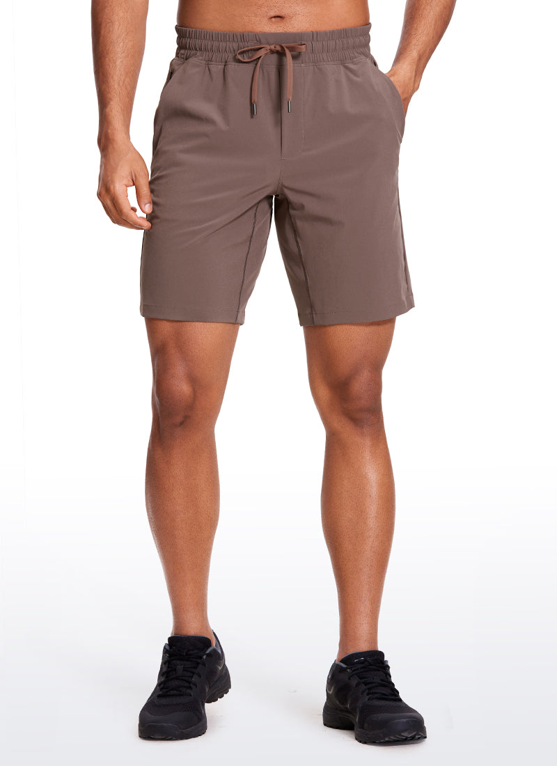 Feathery-Fit Linerless Athletic Shorts 9''-Tactilefable