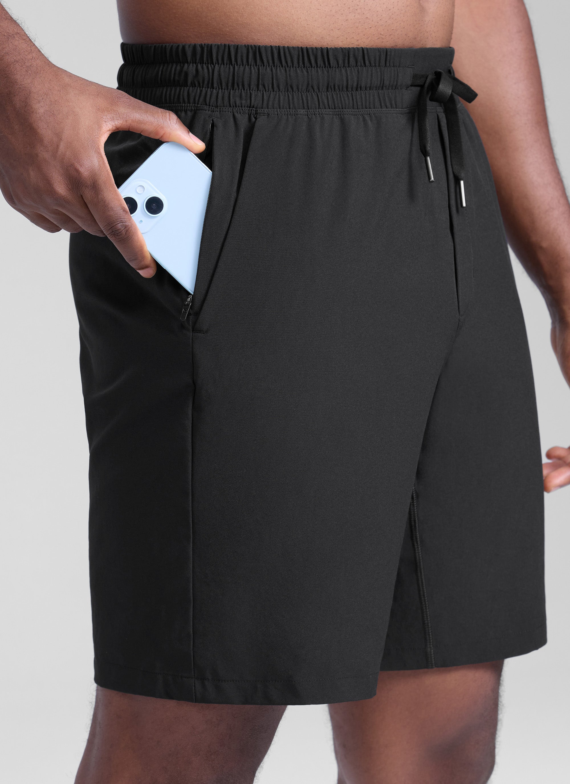 Feathery-Fit Linerless Athletic Shorts 9''-Tactilefable