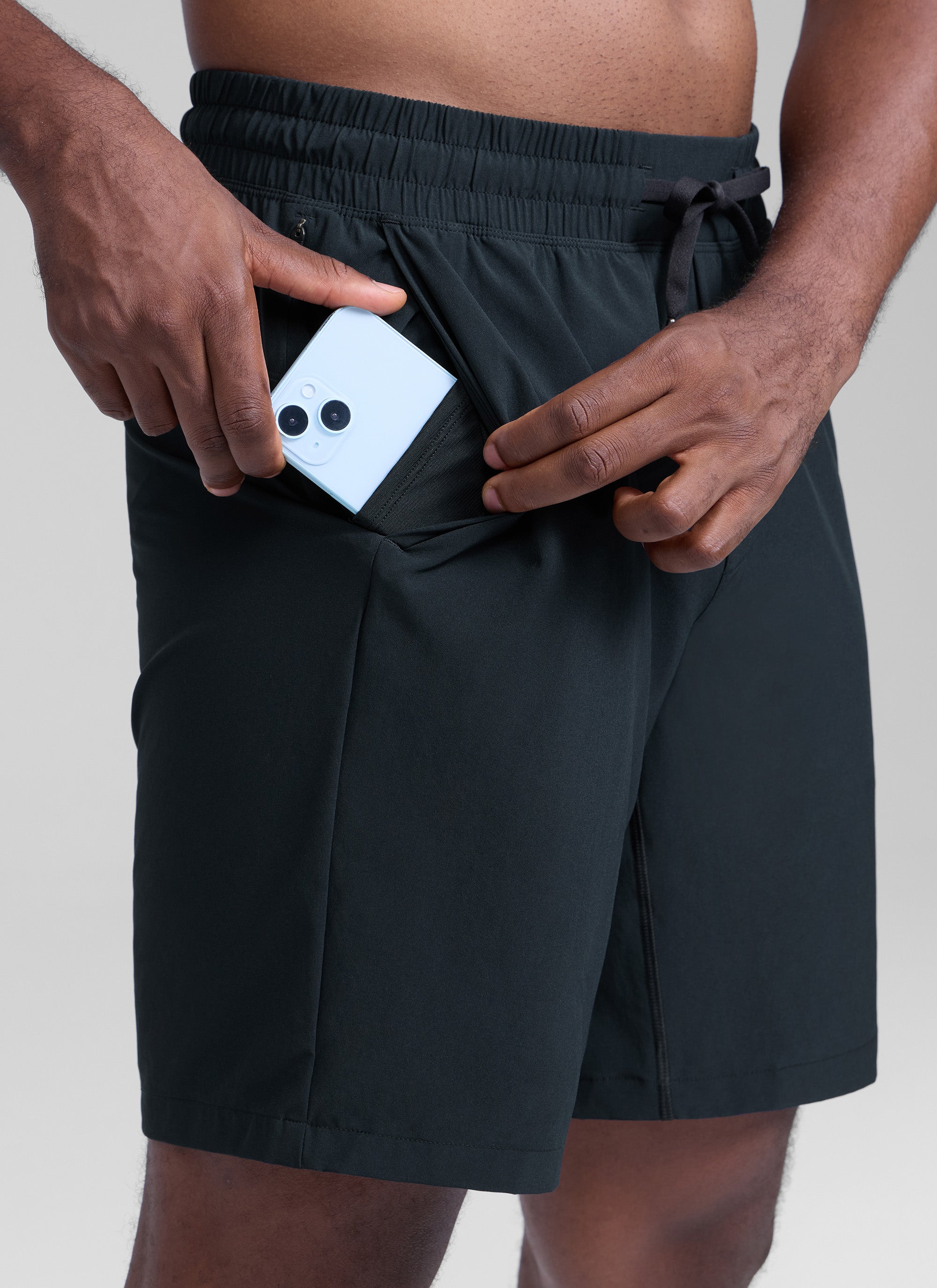 Feathery-Fit Linerless Athletic Shorts 9''-Tactilefable