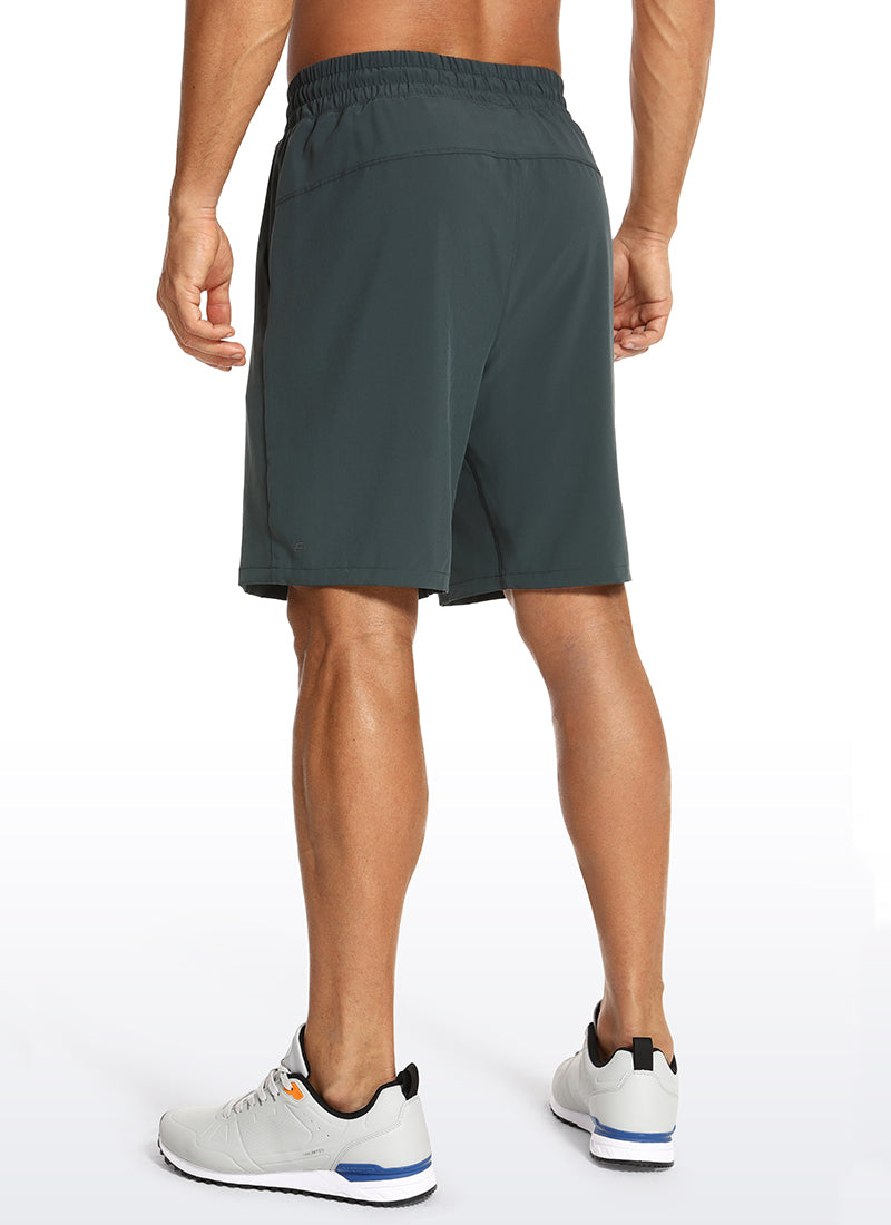 Feathery-Fit Athletic Shorts 9''- Lined-Tactilefable