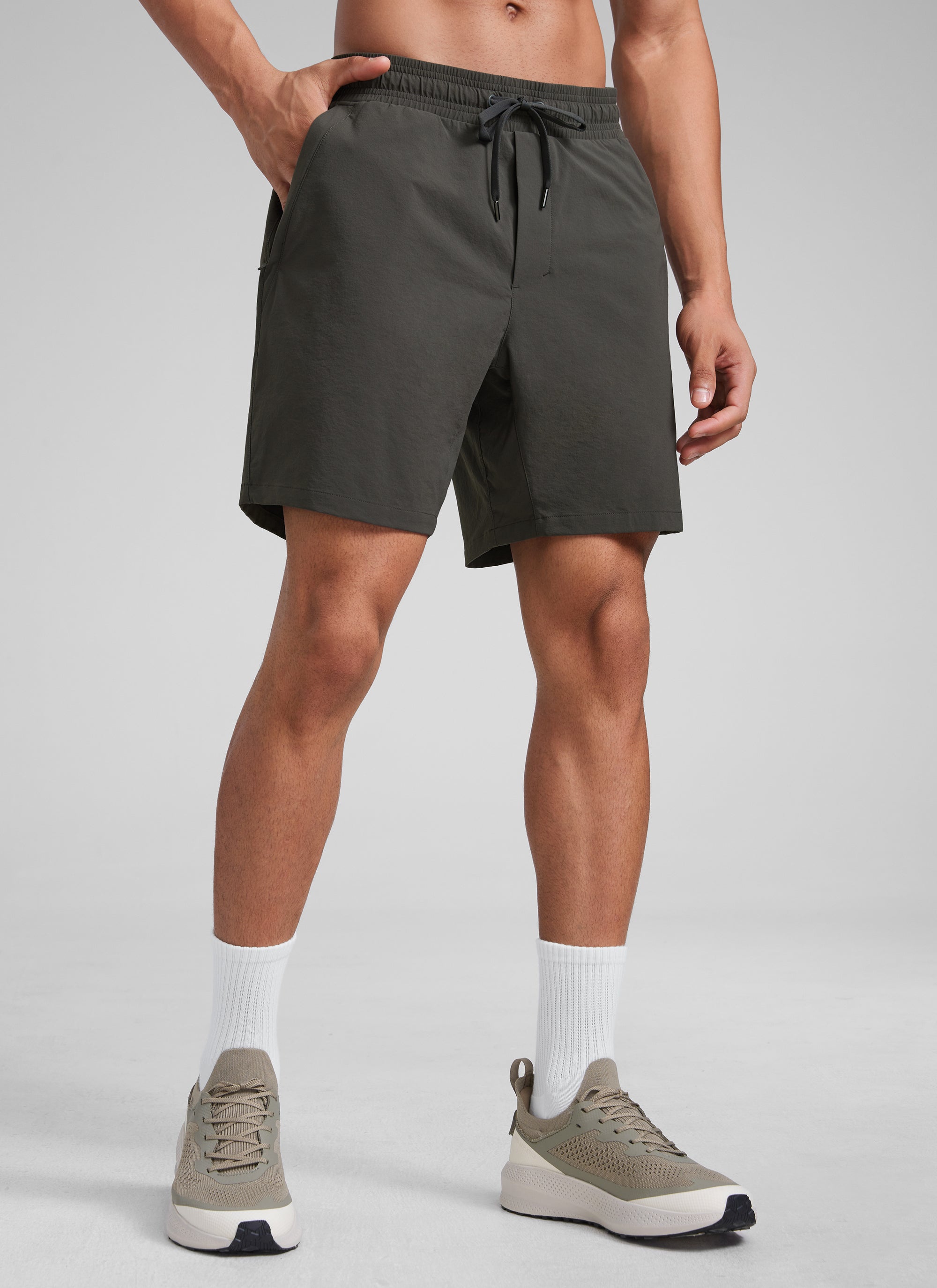 Lightweight Water Resistant Shorts 7" with Zip Pockets-Tactilefable