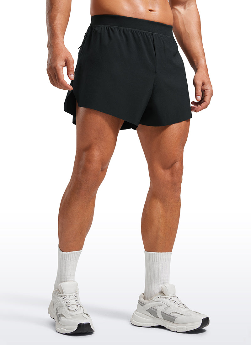 2 in 1 Side Split Dolphin Shorts 4'' with Pockets-Tactilefable